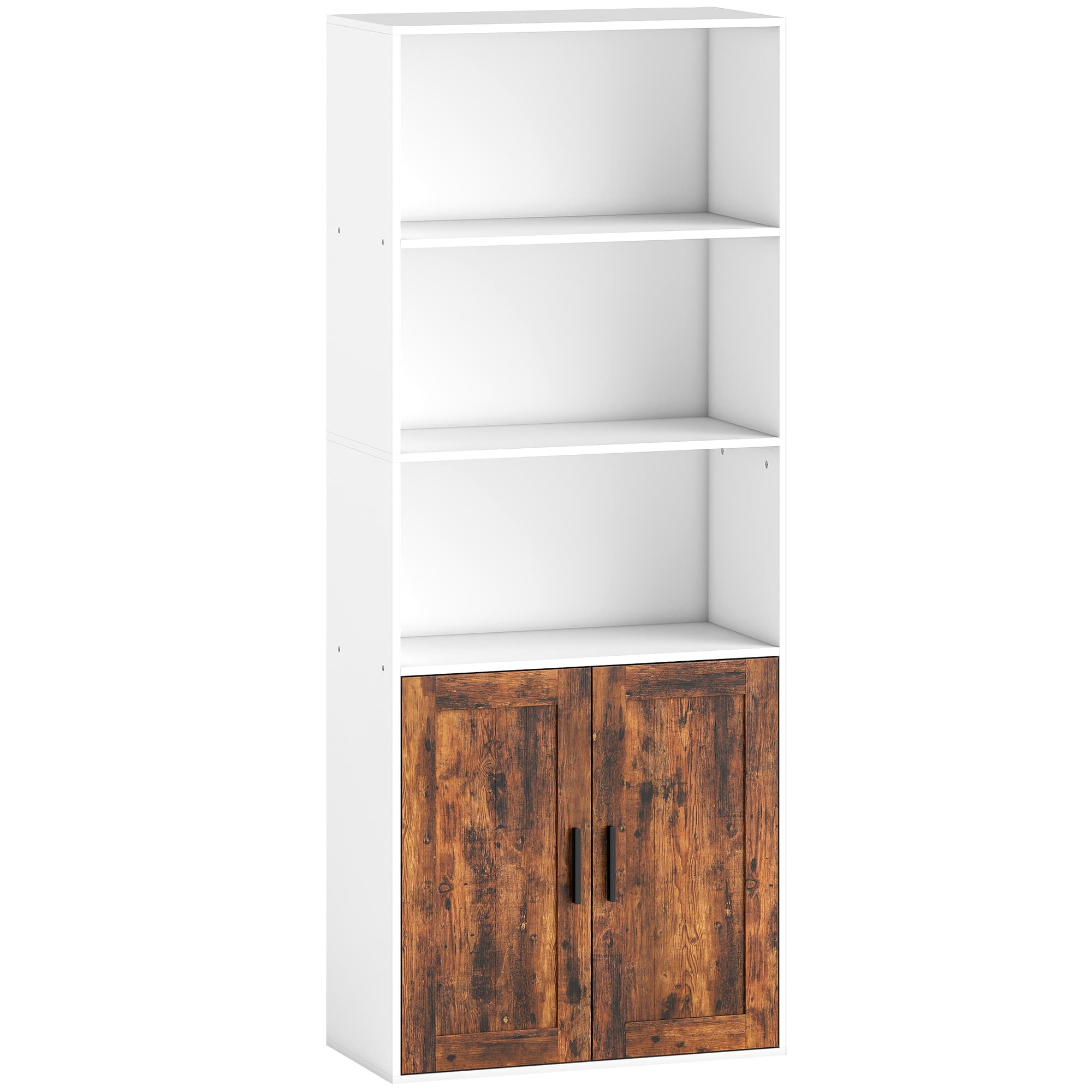 Rustic Brown 5-Tier Bookcase