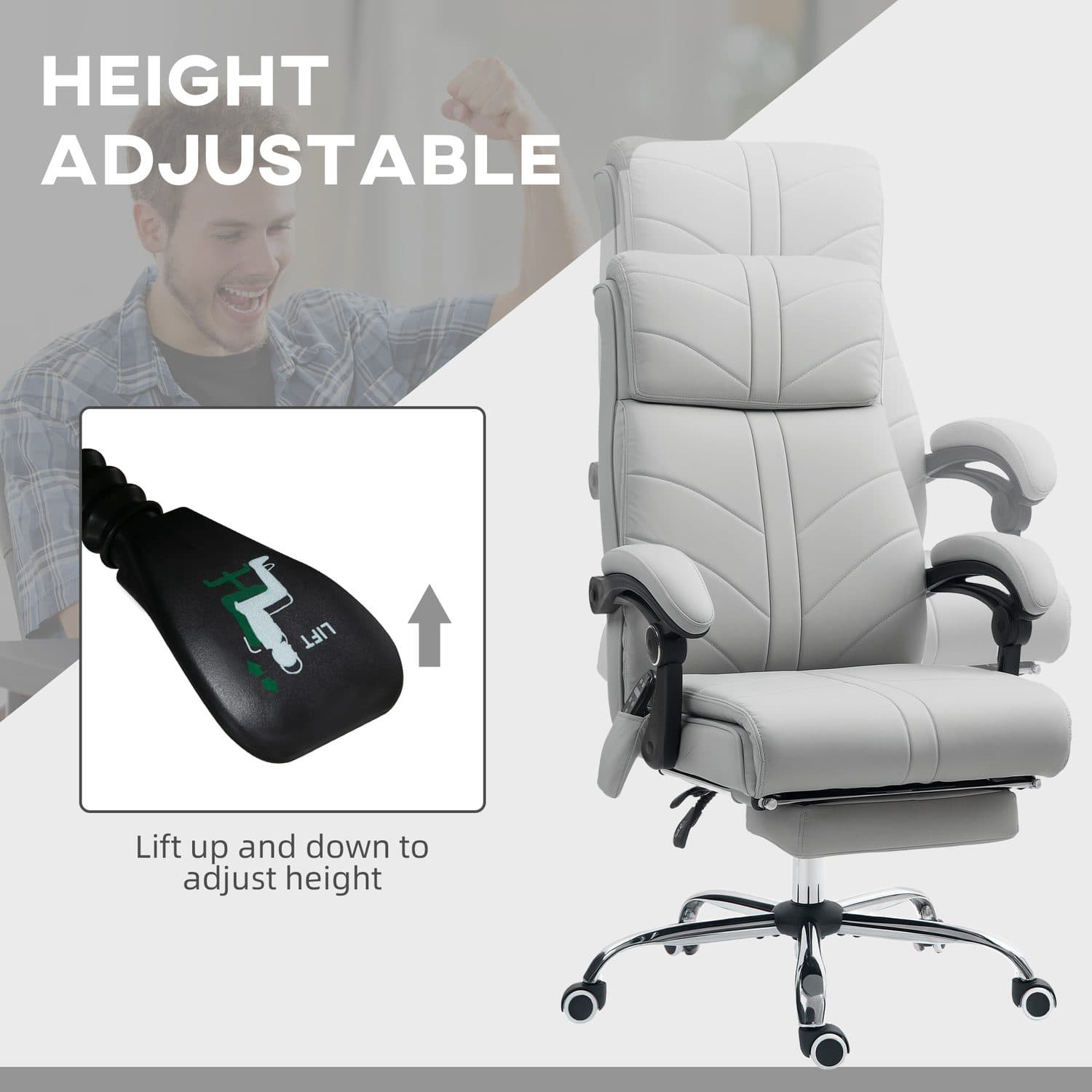 Heated Massage Office Chair - image 4