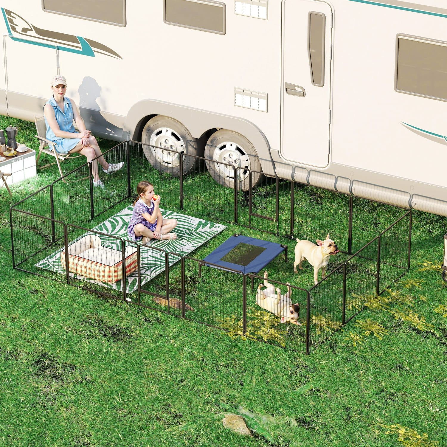 PawHut 16-Panel Puppy Playpen, Indoor and Outdoor Use - image 3
