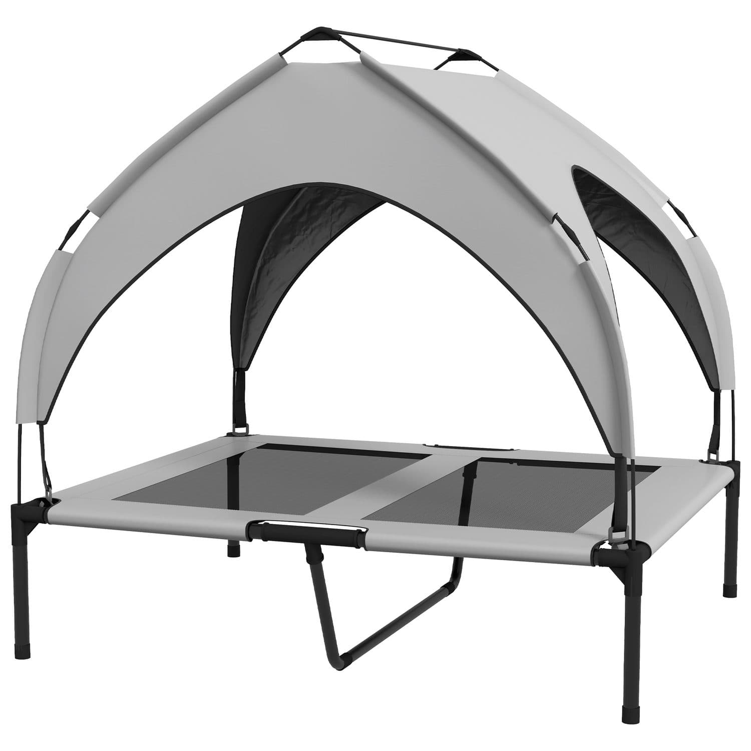 Raised Dog Bed with Cooling Mesh and Shade Canopy