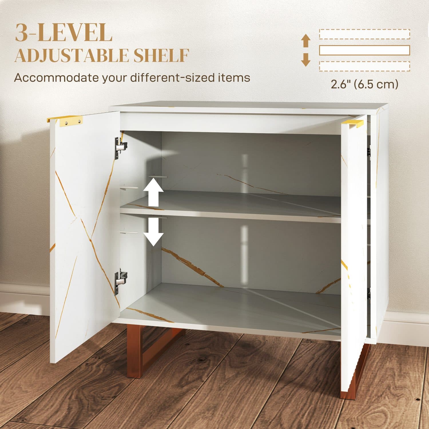 White & Gold Sideboard - image 4