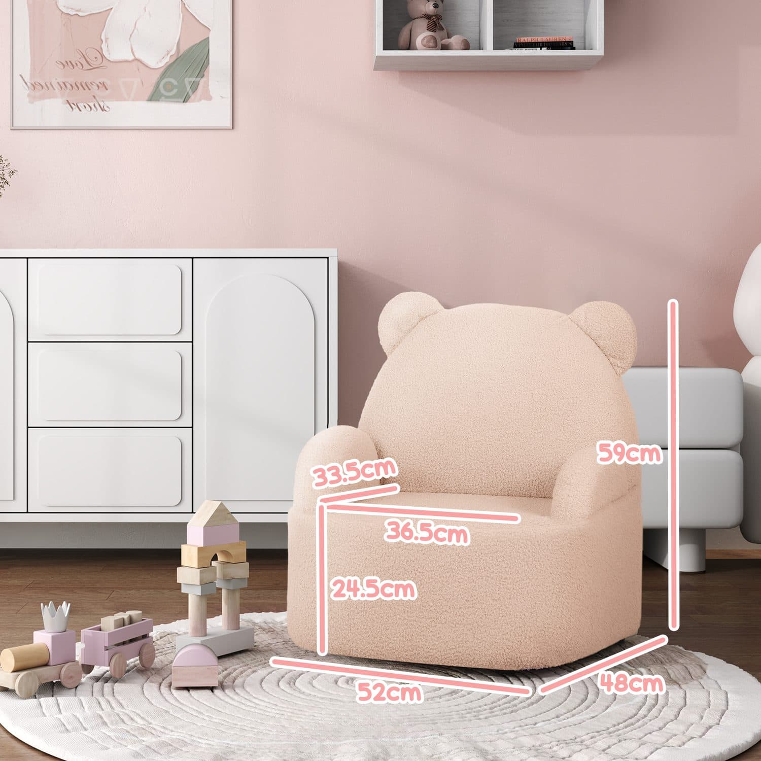 Cosy Pink Bear Armchair - image 4