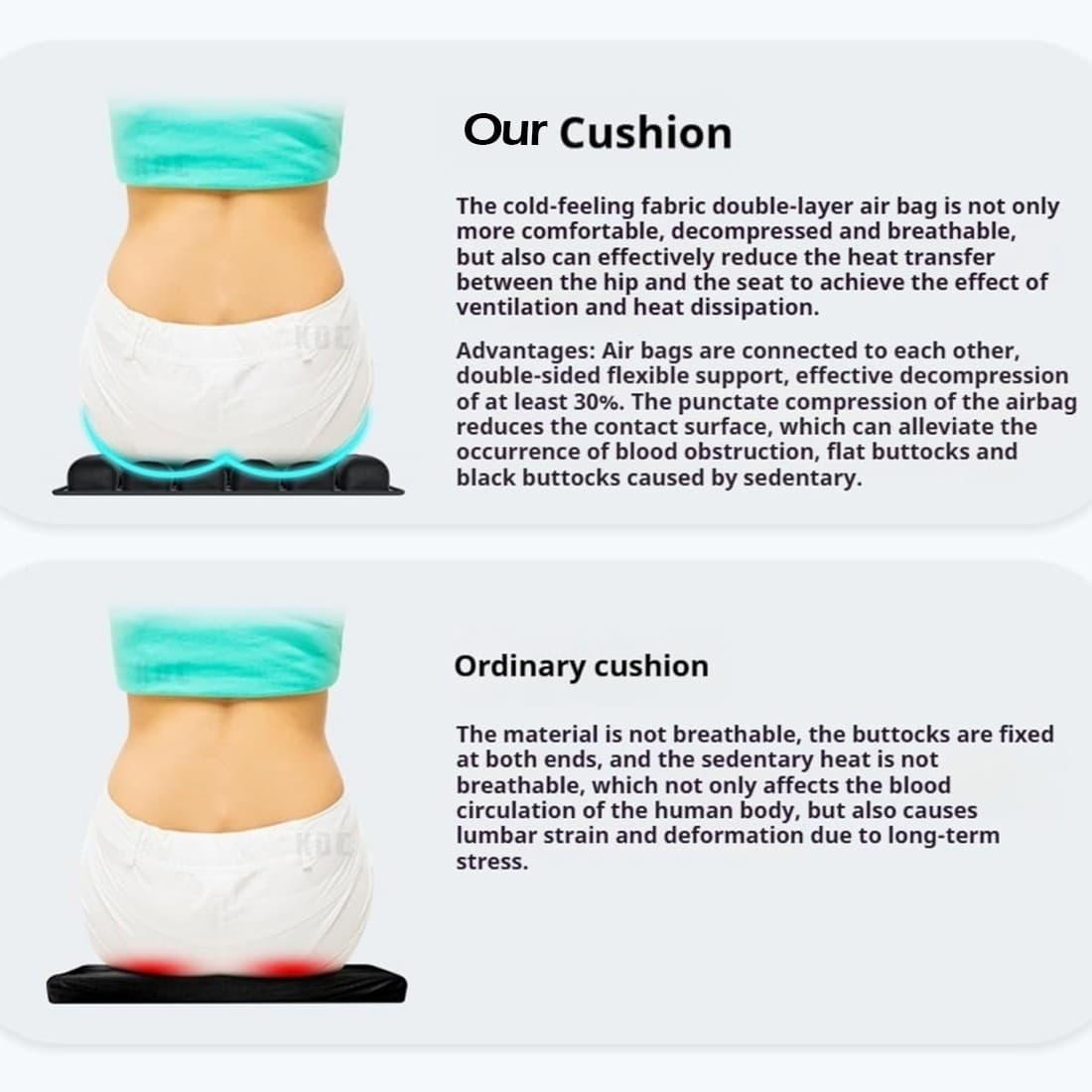 Sit Longer Without Discomfort — Air Cell Seat Cushion - image 2