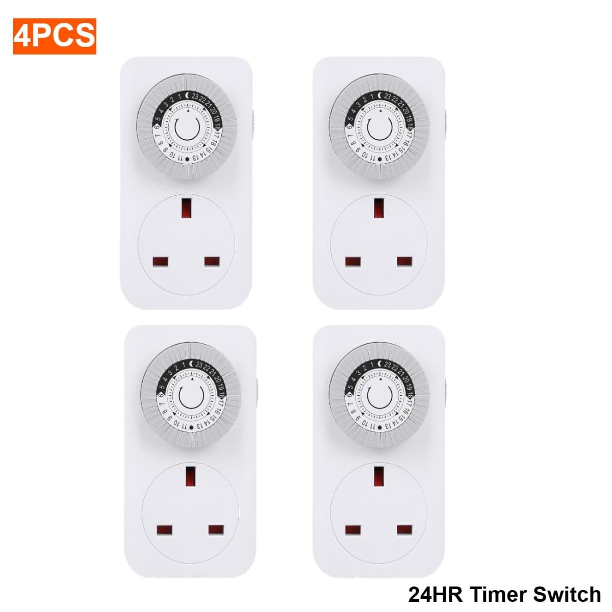 Set of Four UK Plug In Mechanical Timer Sockets - image 1