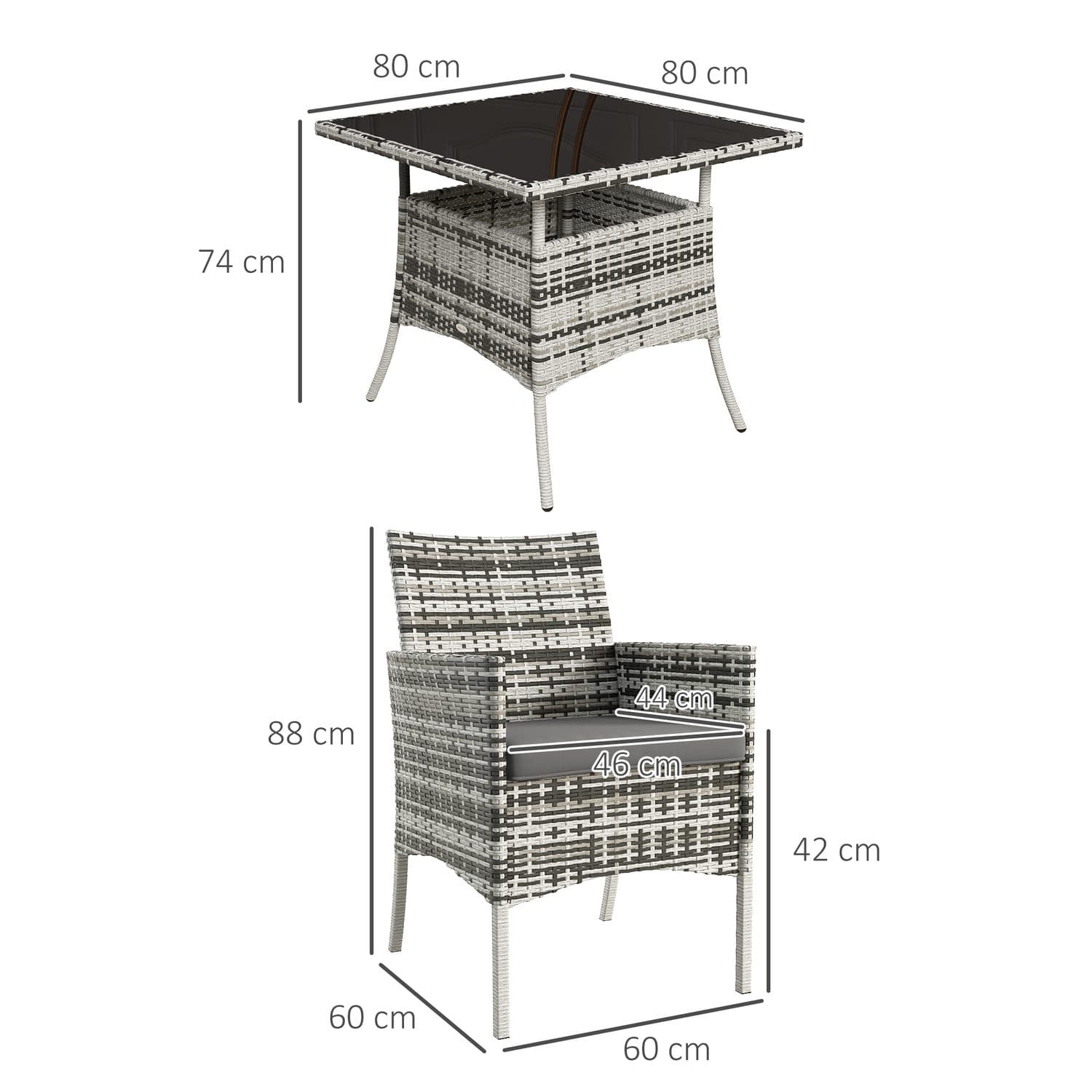 5-Piece Rattan Dining Set - image 3