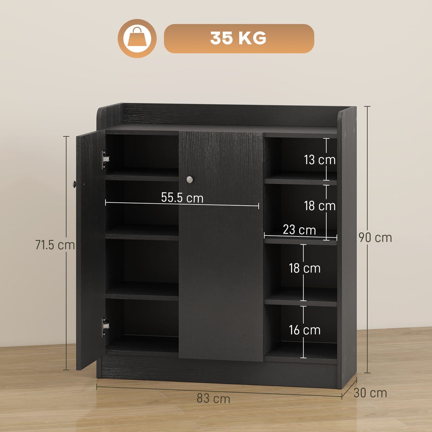 Black Shoe Cabinet - image 3