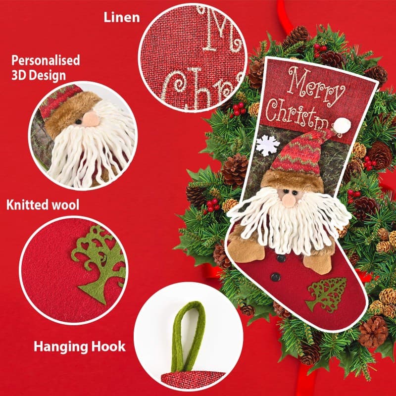 Large Christmas Stockings for a Festive Mantel - image 6