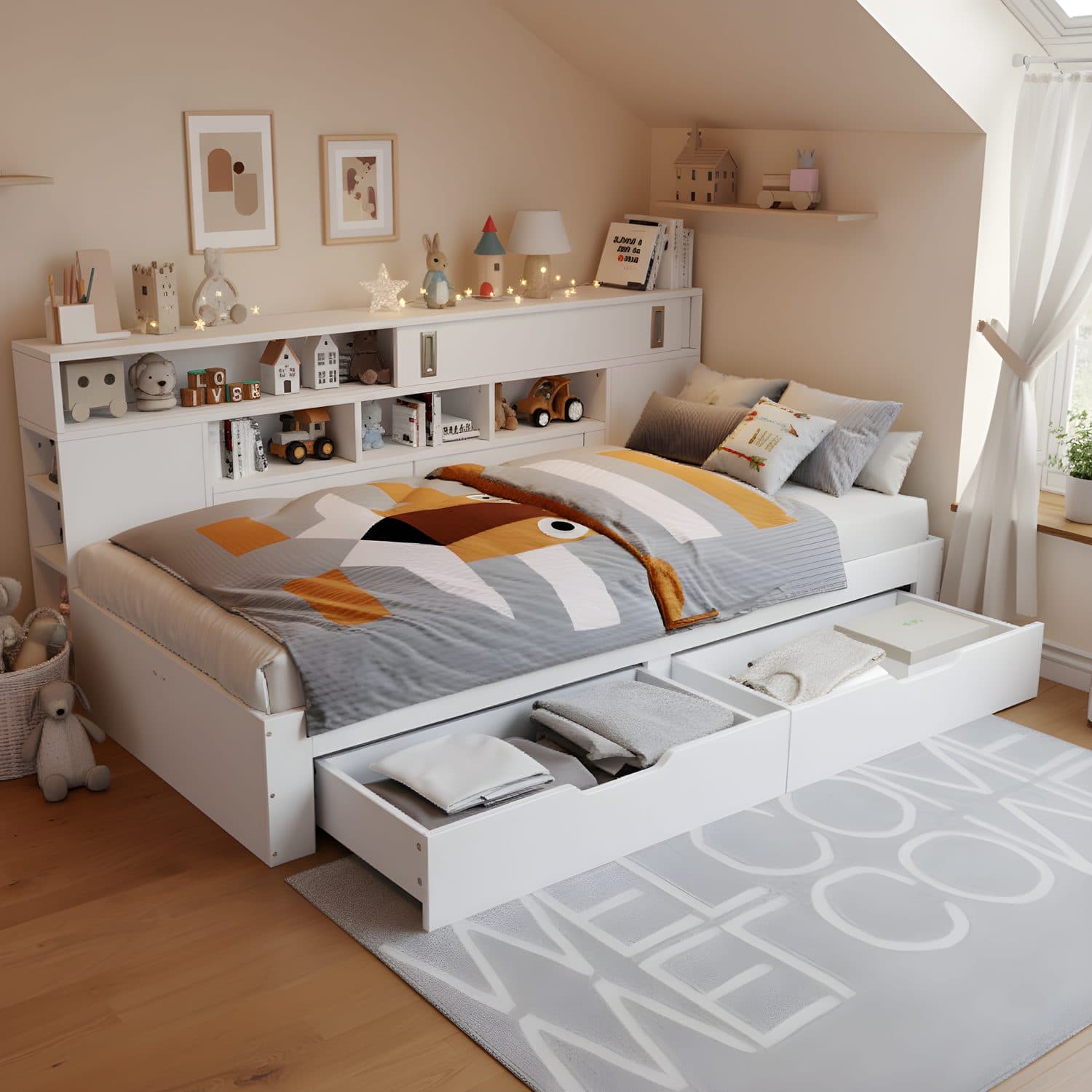 Villalta Home White Double Storage Sofa Bed for Effortless Organisation - image 3