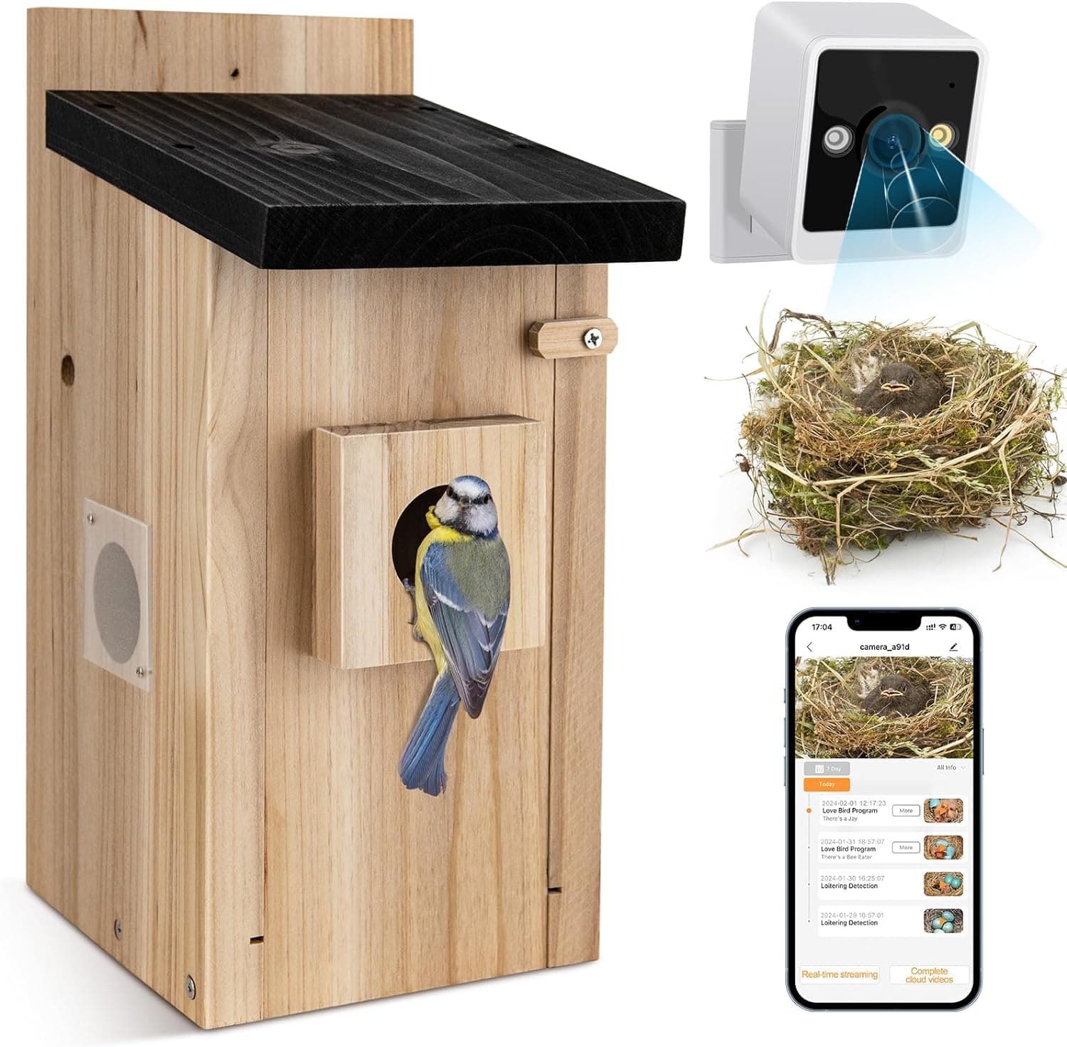 Smart Bird House with 3MP Camera and Motion Detection