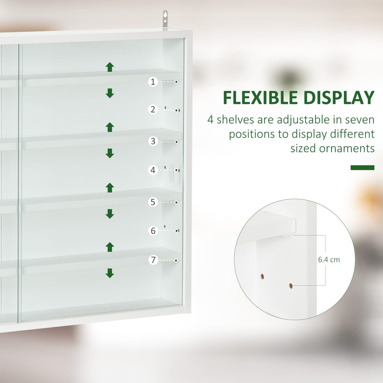 White Wall Display Cabinet - image 1