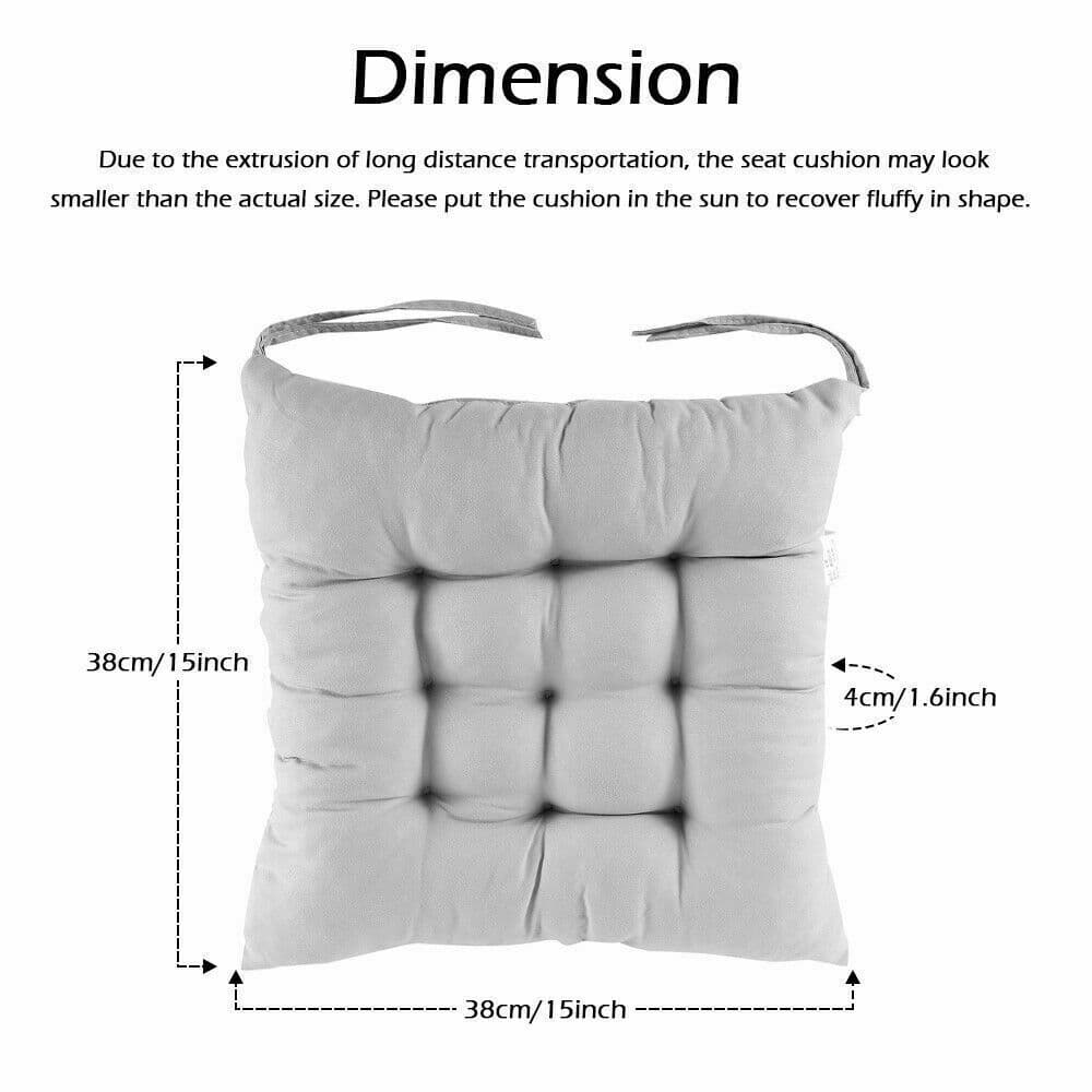 Set of 4 Tie-On Dining Chair Cushions with Button Tufting - image 8