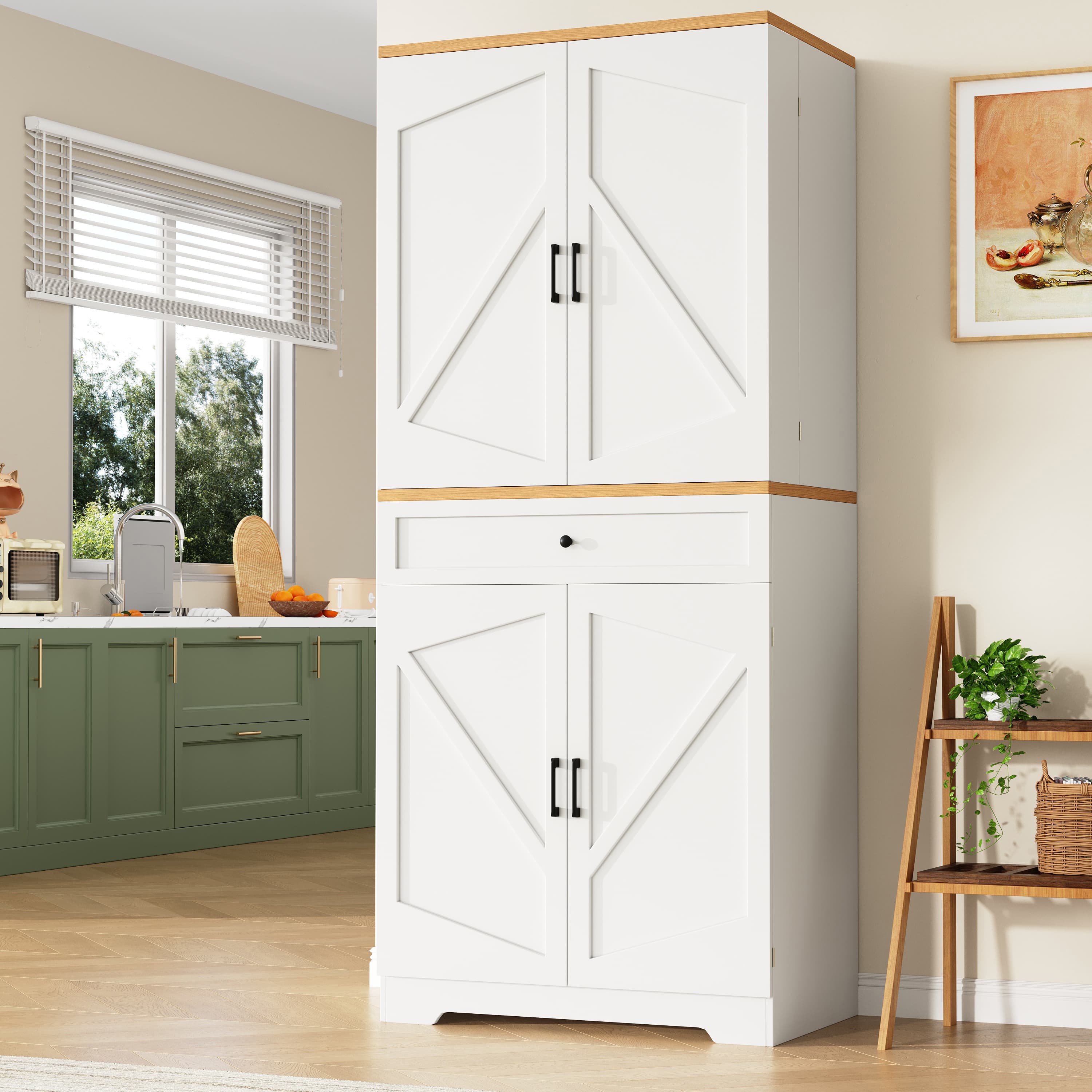 White Kitchen Cabinet for Clutter-Free Living