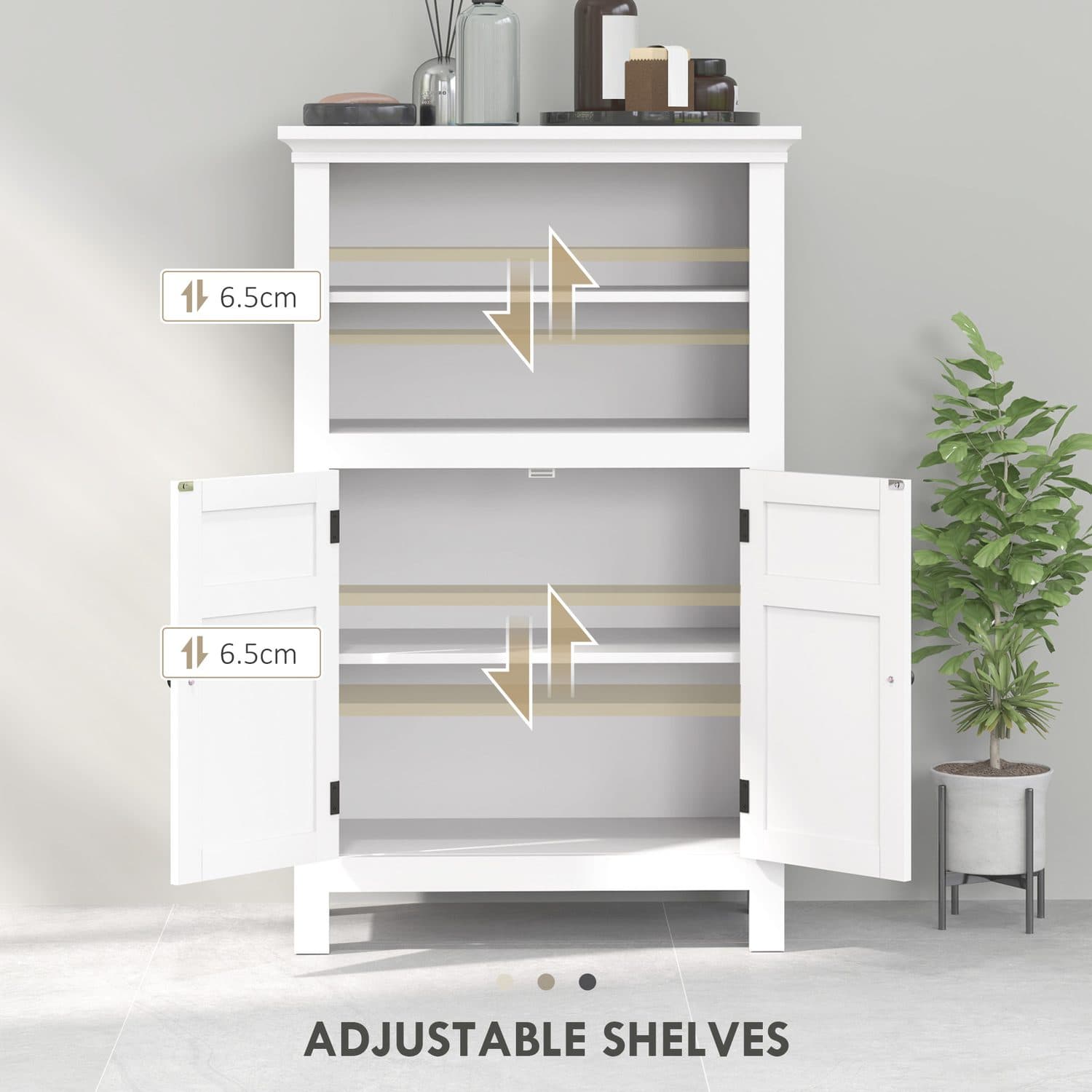 Modern White Bathroom Cabinet - image 5