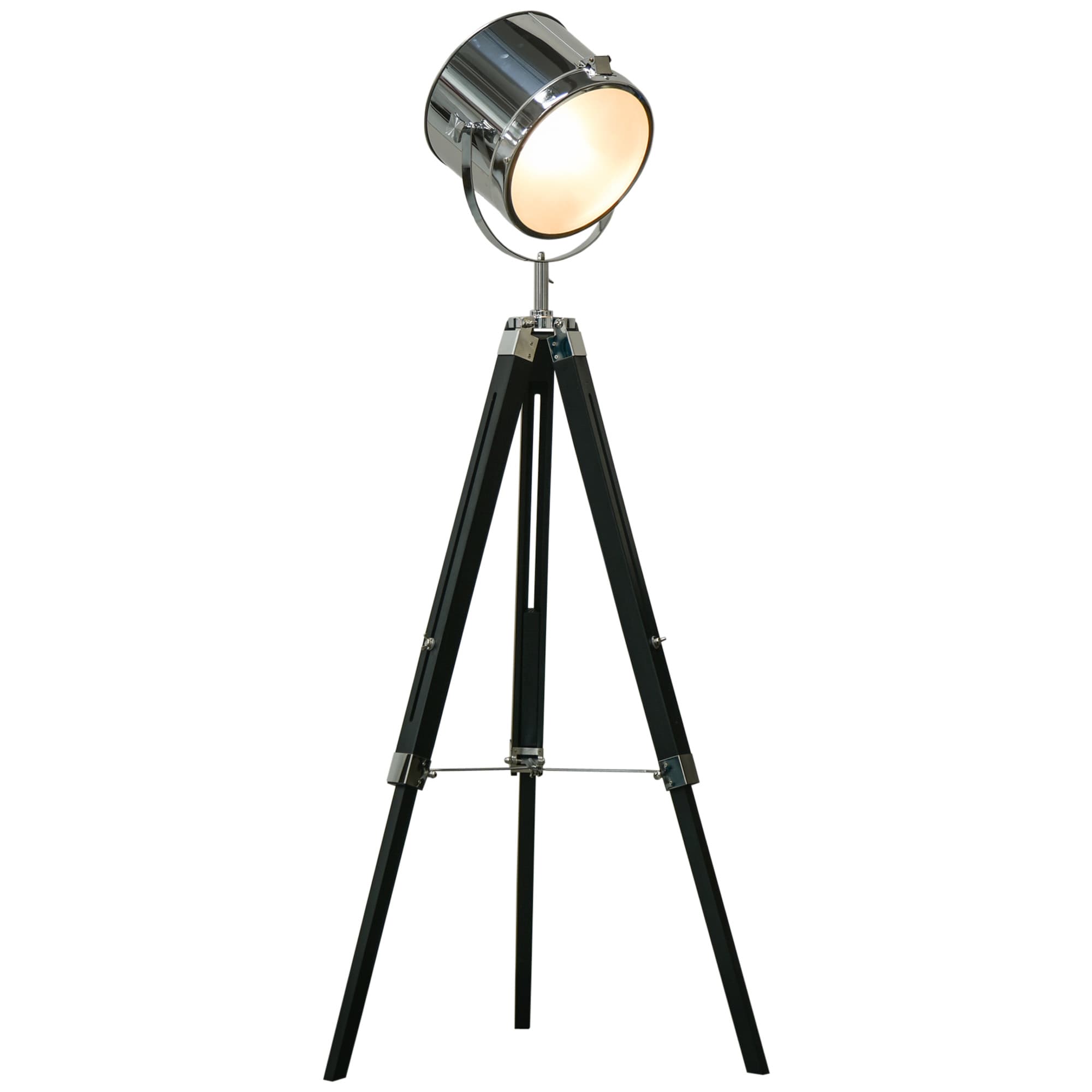 Black Tripod Floor Lamp with Adjustable Height