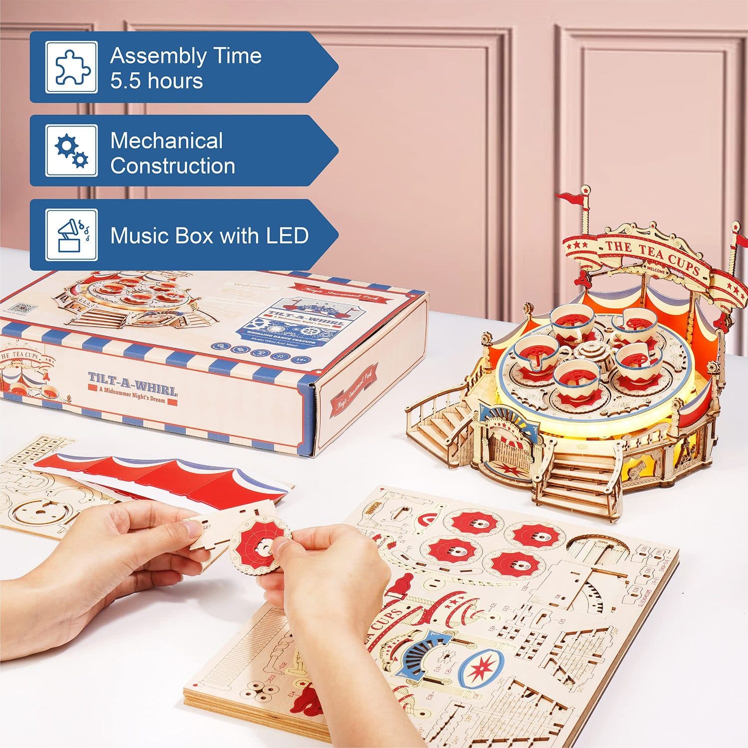 Robotime 3D Wooden Puzzle Construction Kit - image 6