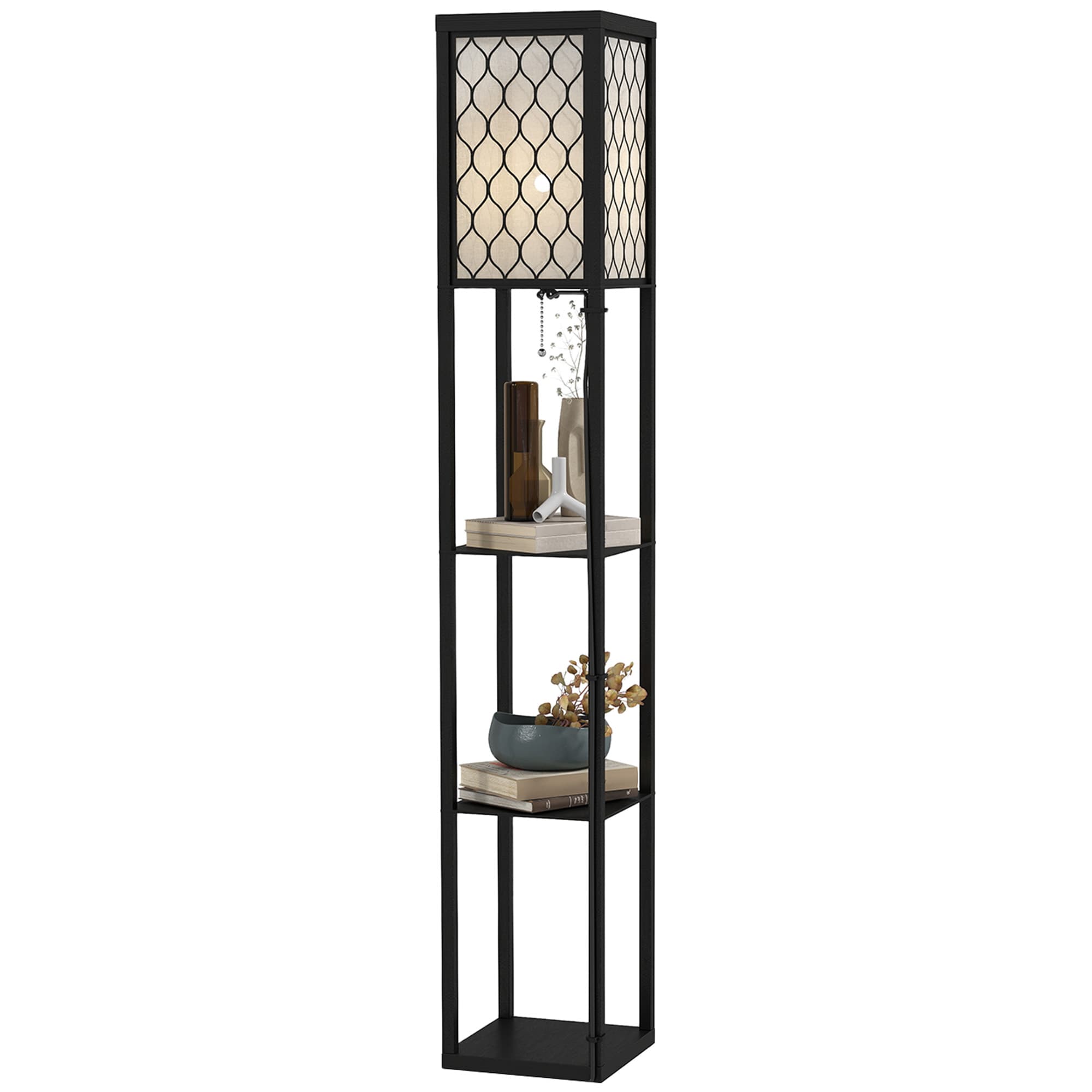 4-Tier Shelf Floor Lamp