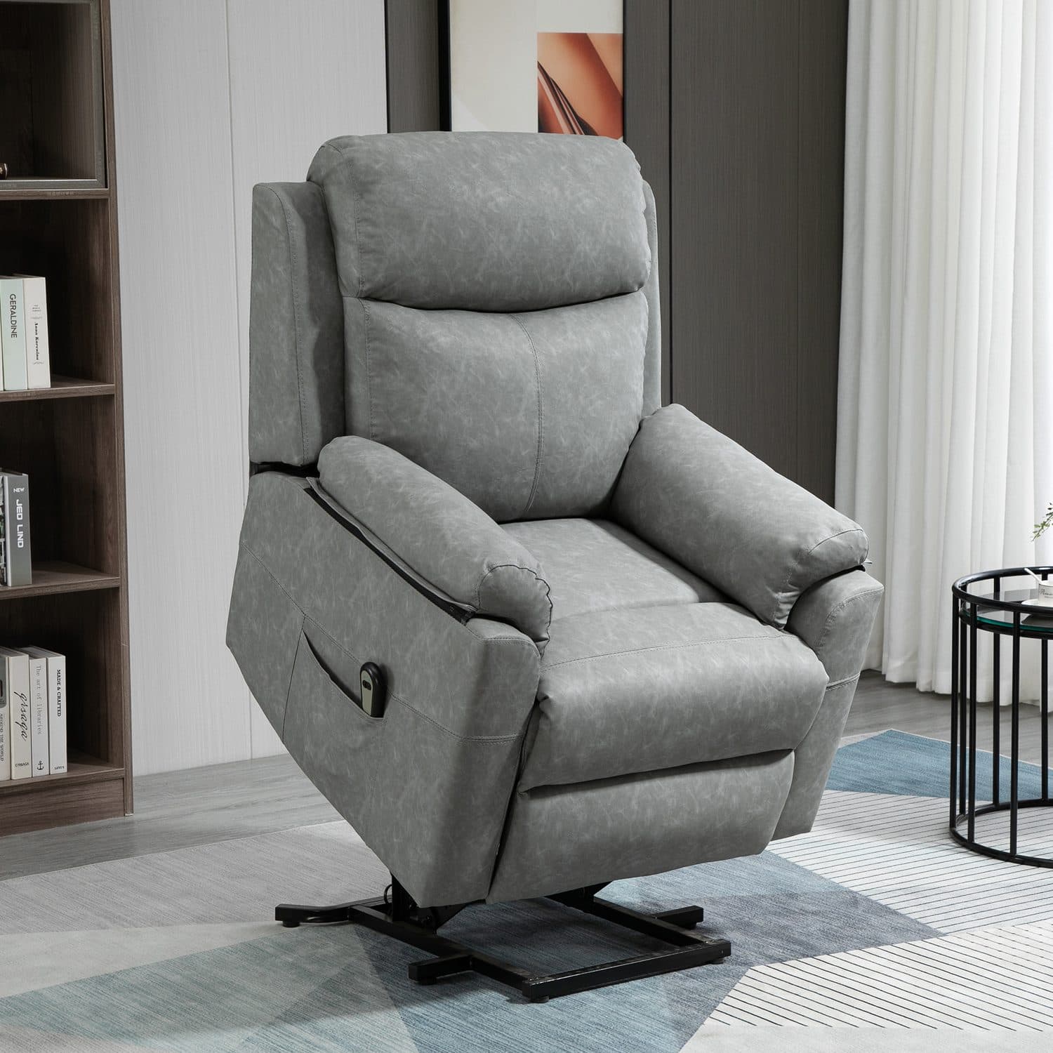 Grey Electric Riser Recliner - image 3