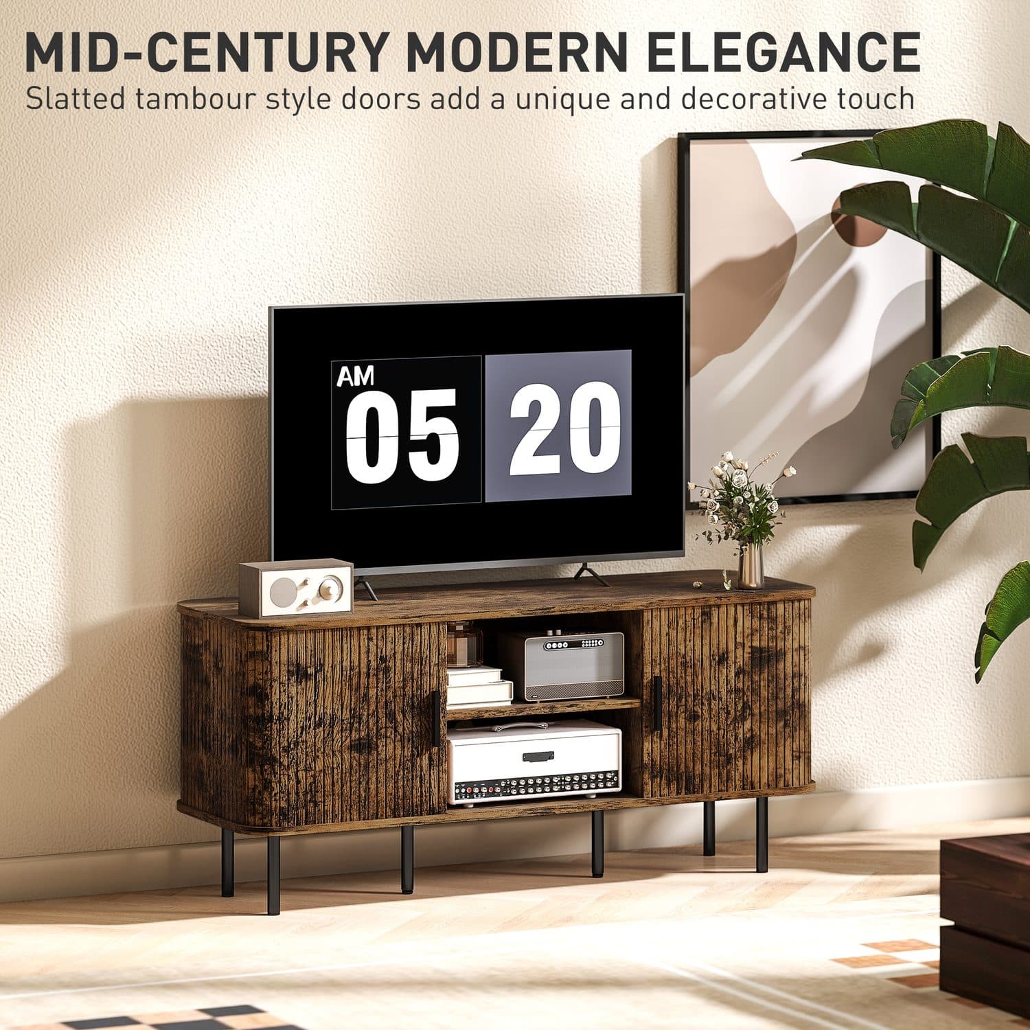 Rustic Brown TV Unit - image 4