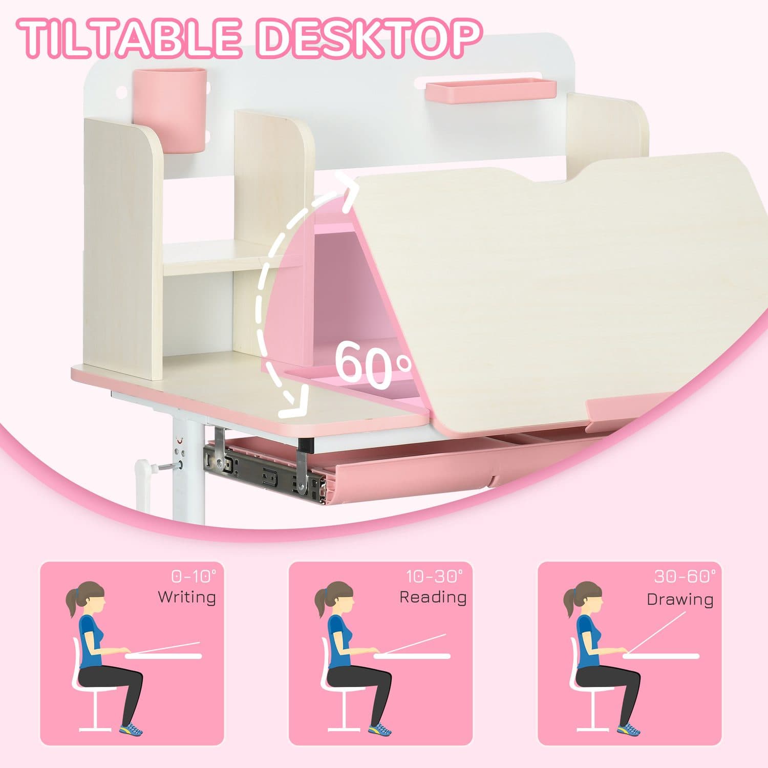 Pink Desk & Chair Set - image 5