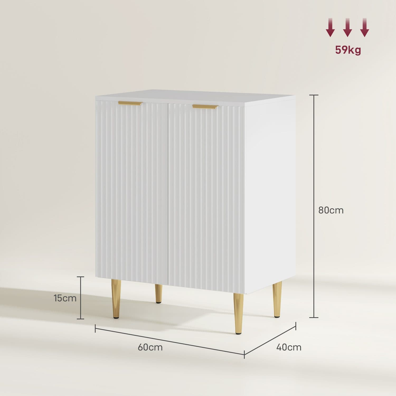 Modern White Adjustable Sideboard - image 3