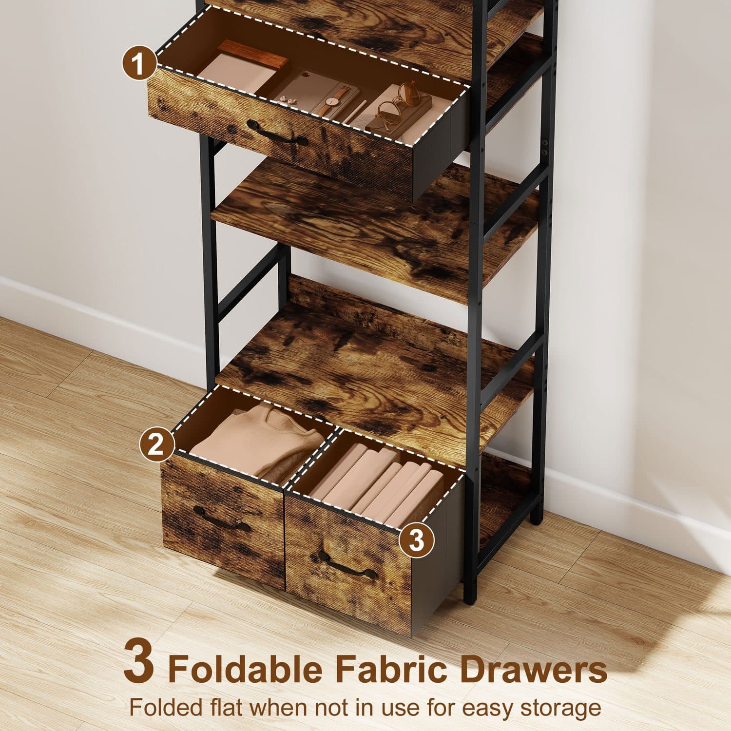 Industrial Tall Bookcase - image 3