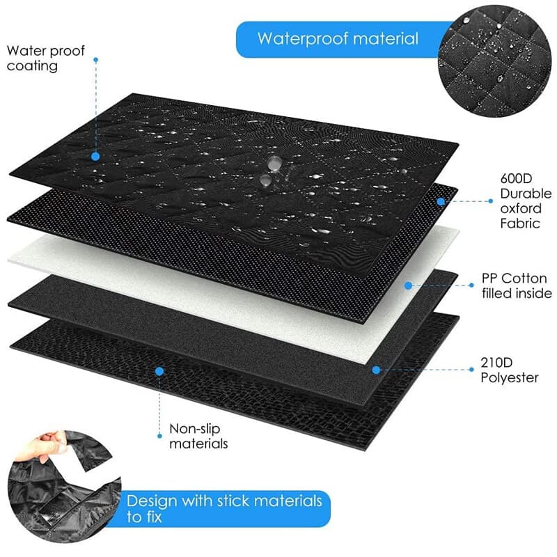 Heavy Duty Quilted Car Boot Liner for Pets - image 7