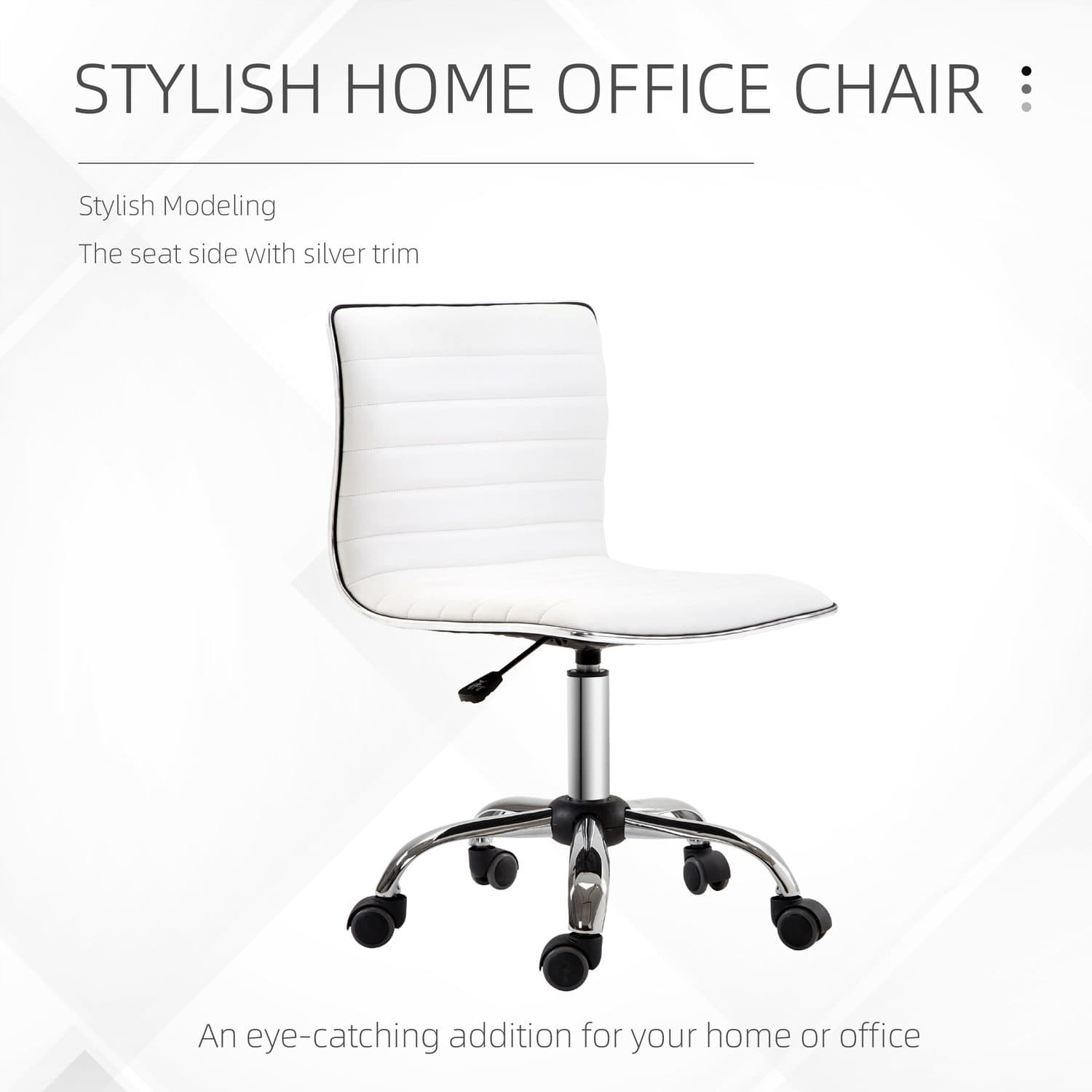 White Armless Office Chair - image 2