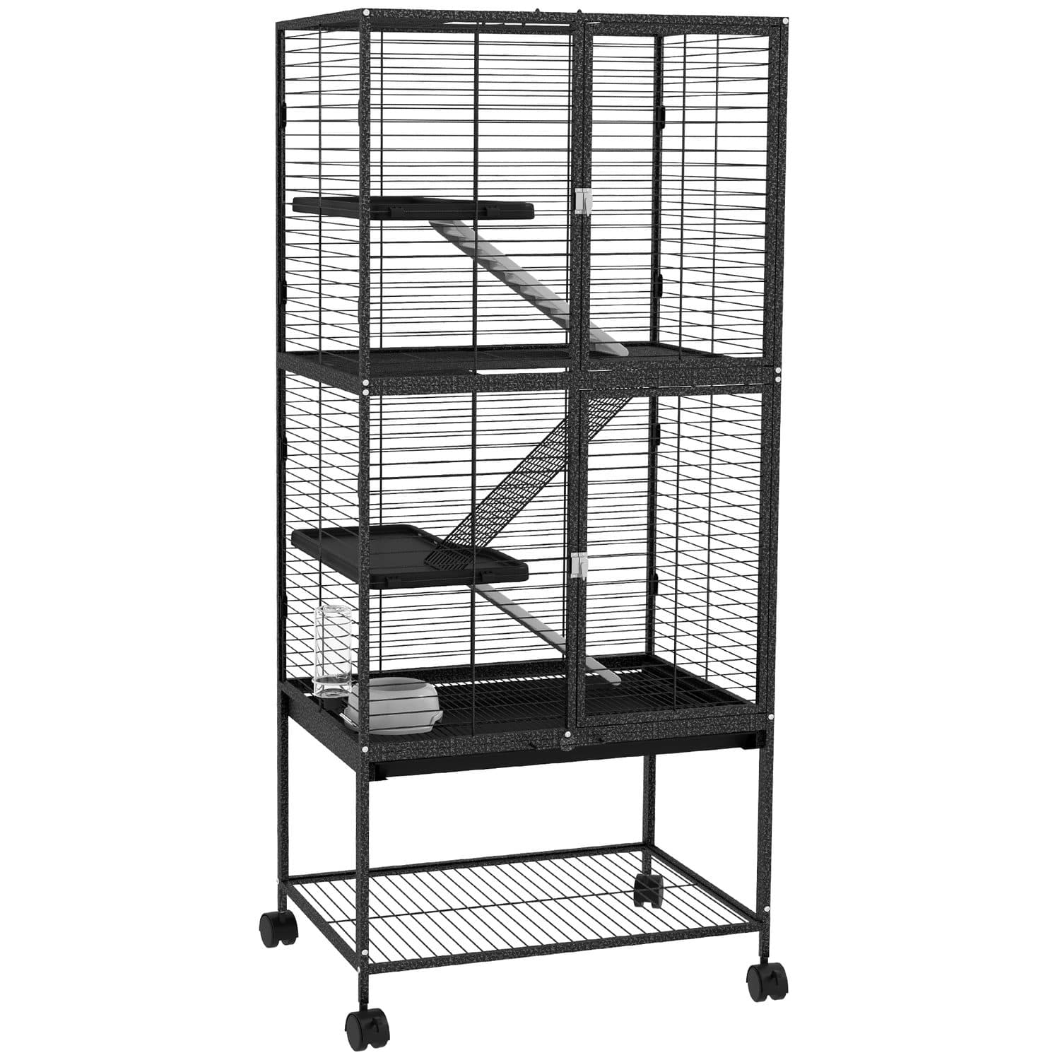 Rolling Four-Tier Cage for Chinchillas and Ferrets