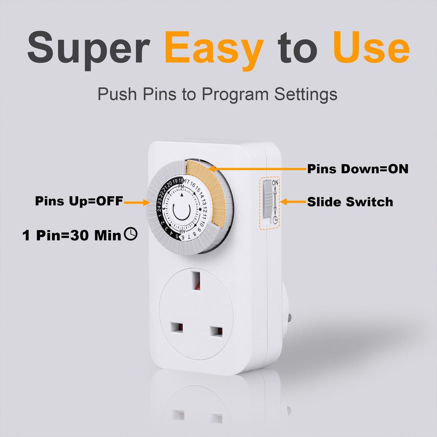 Set of Four UK Plug In Mechanical Timer Sockets - image 9