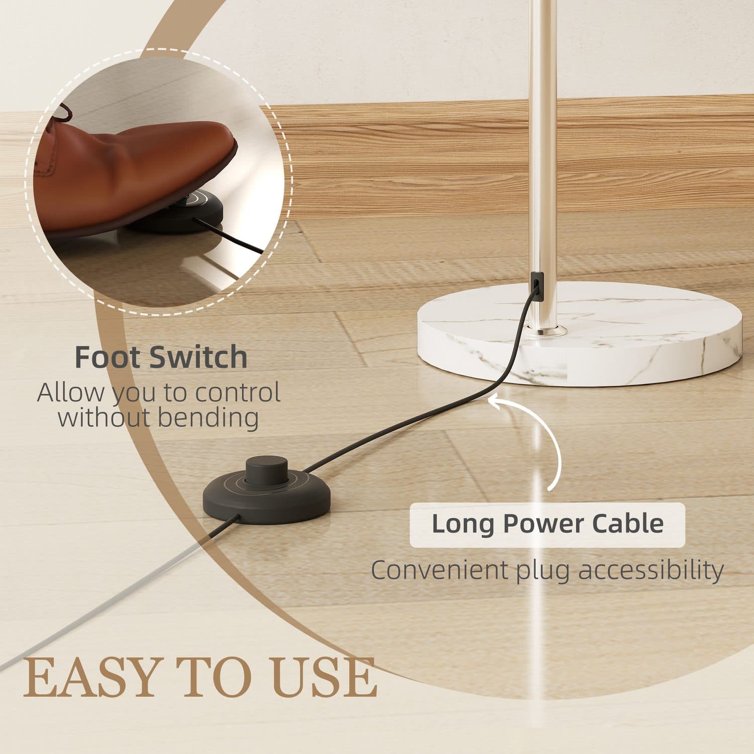 Modern Orange Curved Floor Lamp - image 4