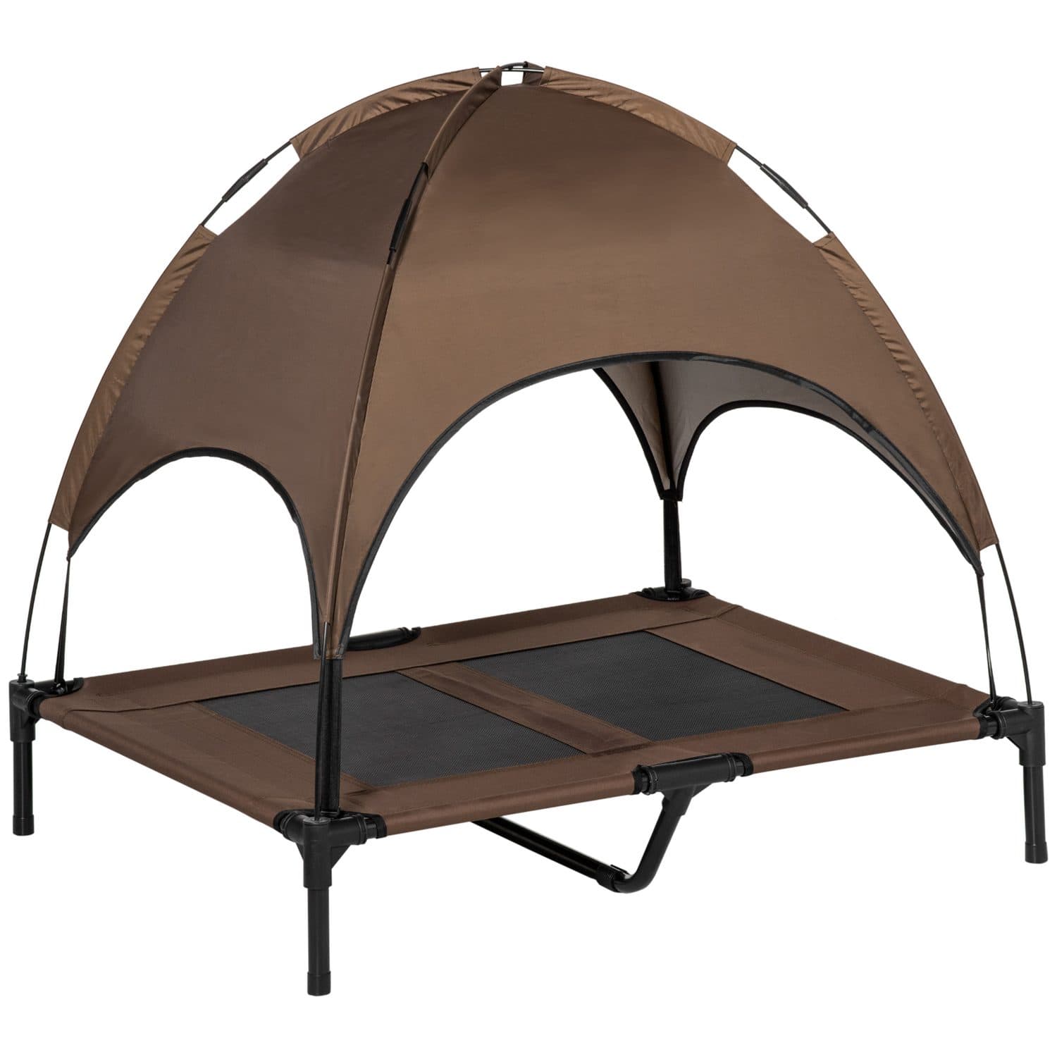 Large Elevated Dog Bed With Canopy and Breathable Mesh