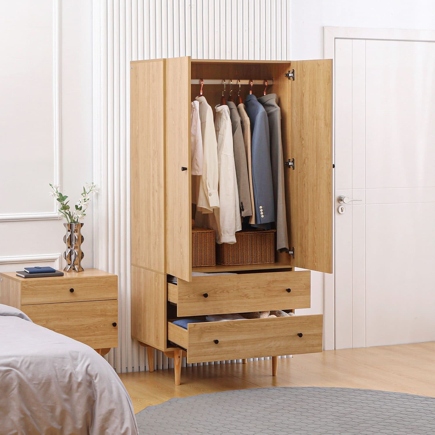 Natural Wood Wardrobe - image 2