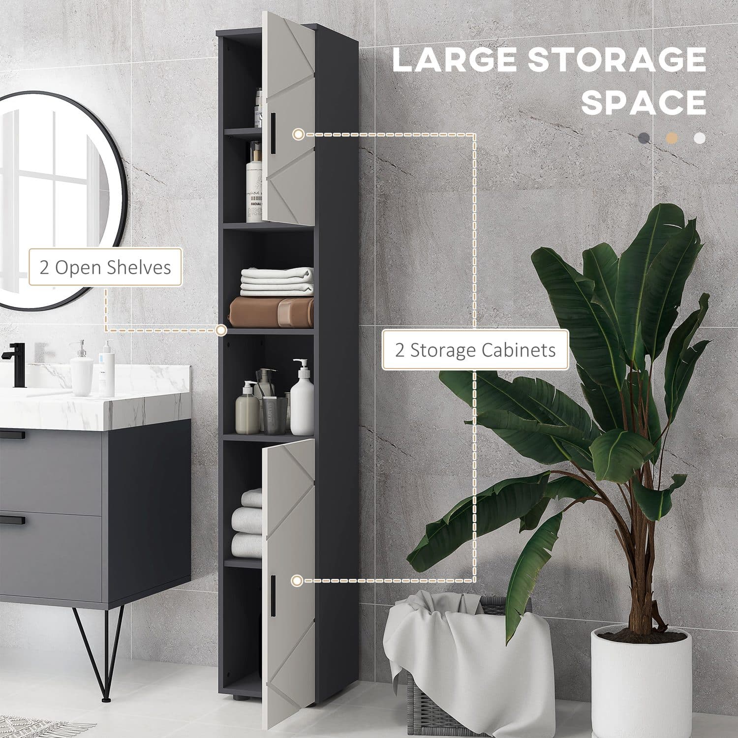 Kleankin Tall Storage Cabinet - image 1