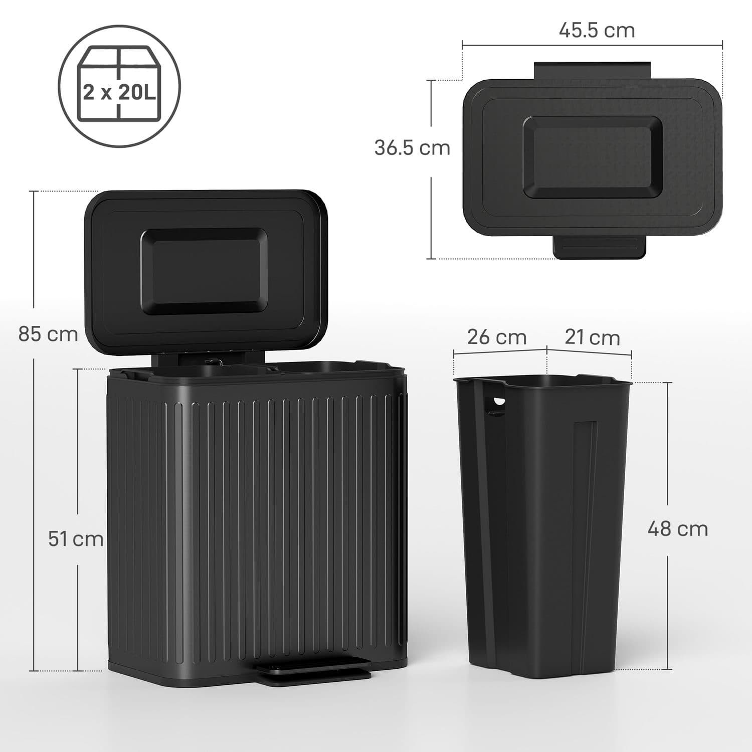 40L Dual Kitchen Bin - image 5