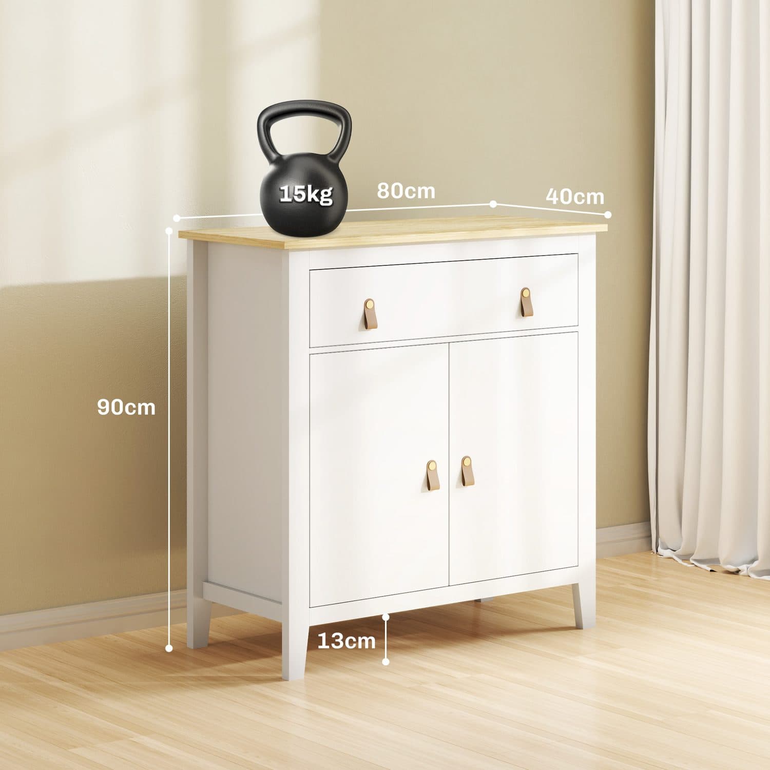 White Farmhouse Sideboard - image 5