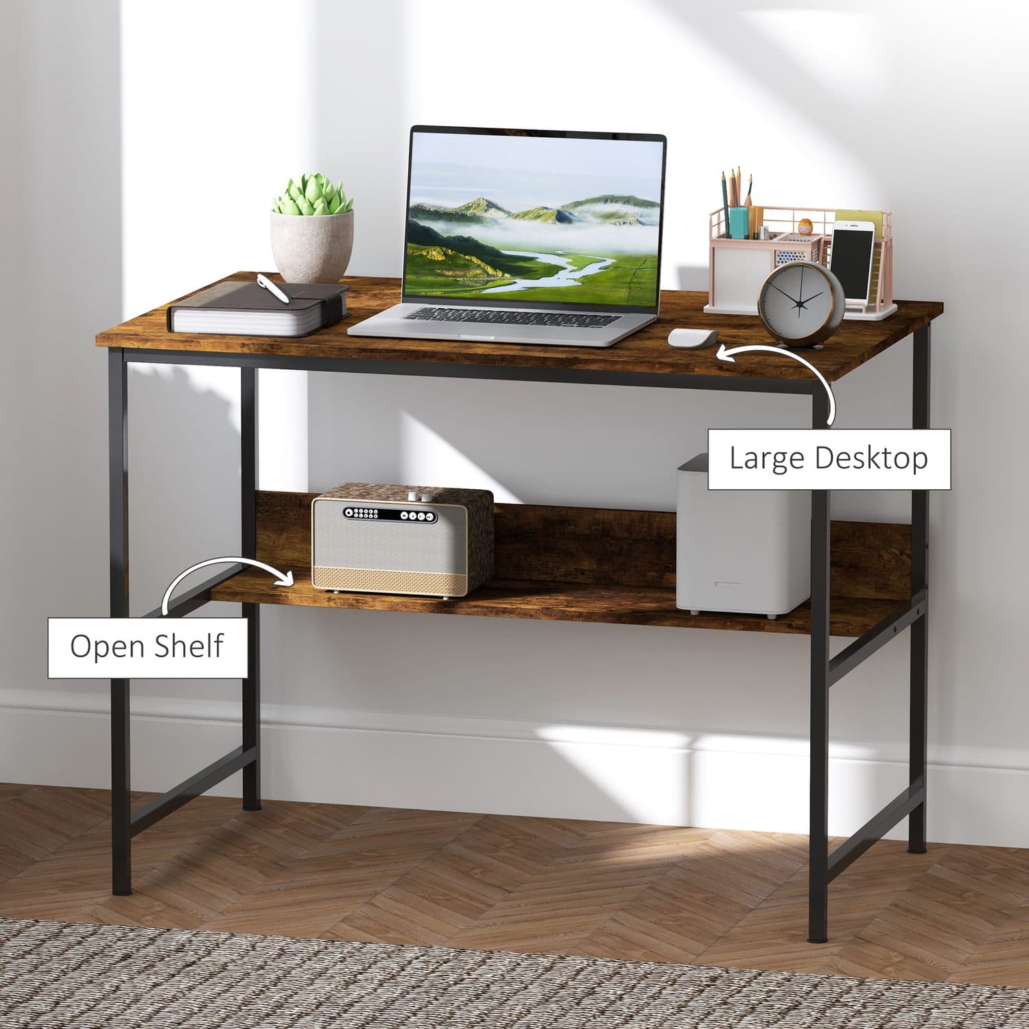 Rustic 2-Tier Desk - image 5