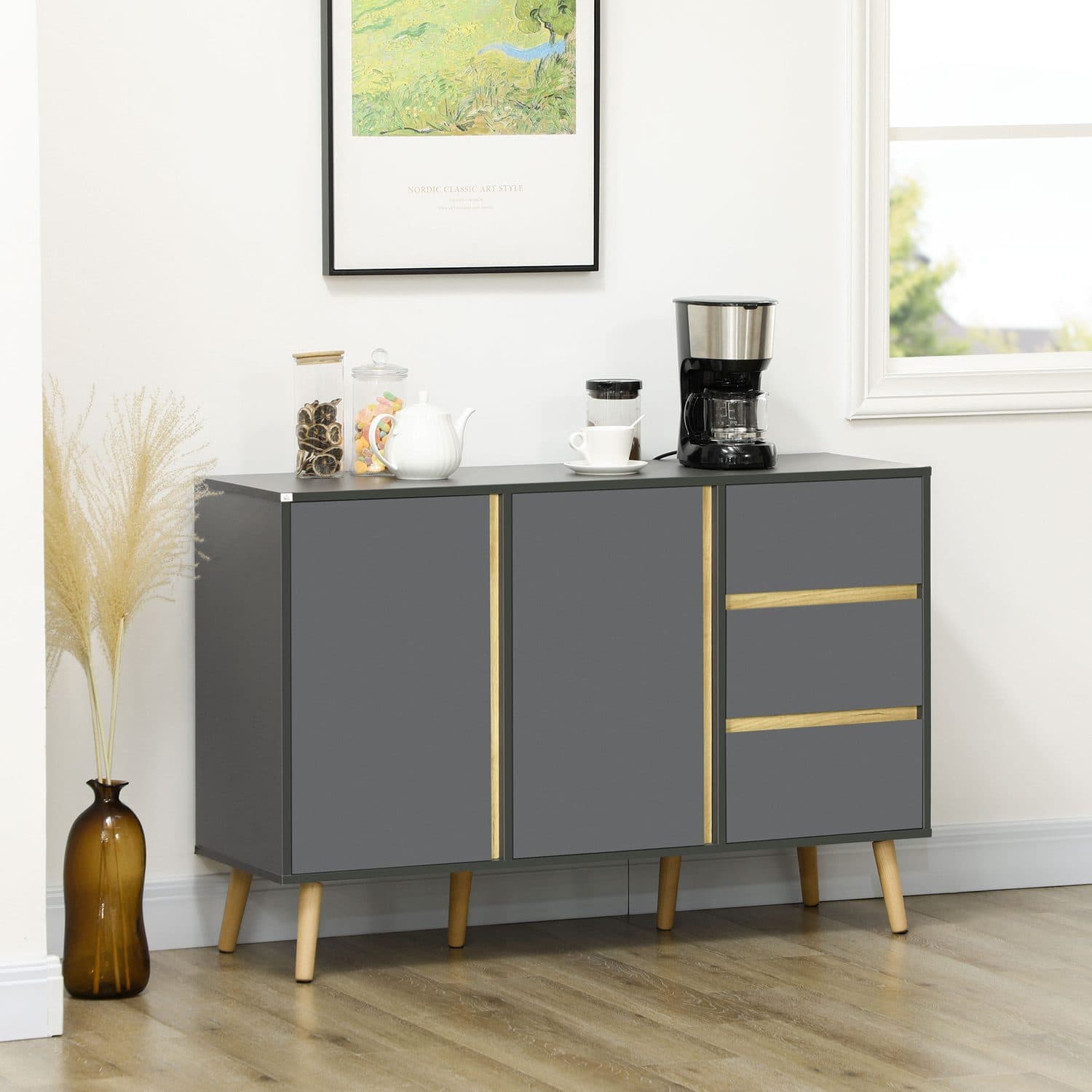 Modern Dark Grey Sideboard - image 3