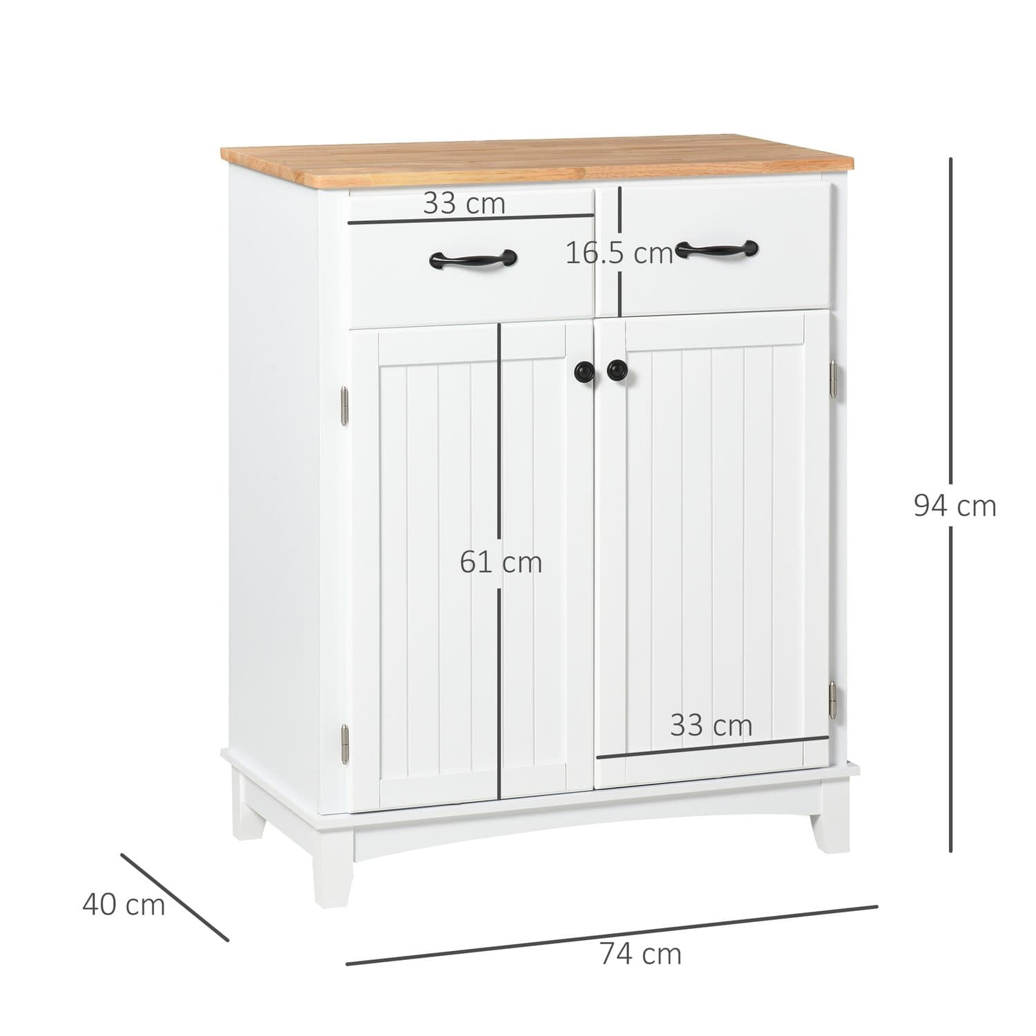 Modern White Cupboard & Drawers - image 1