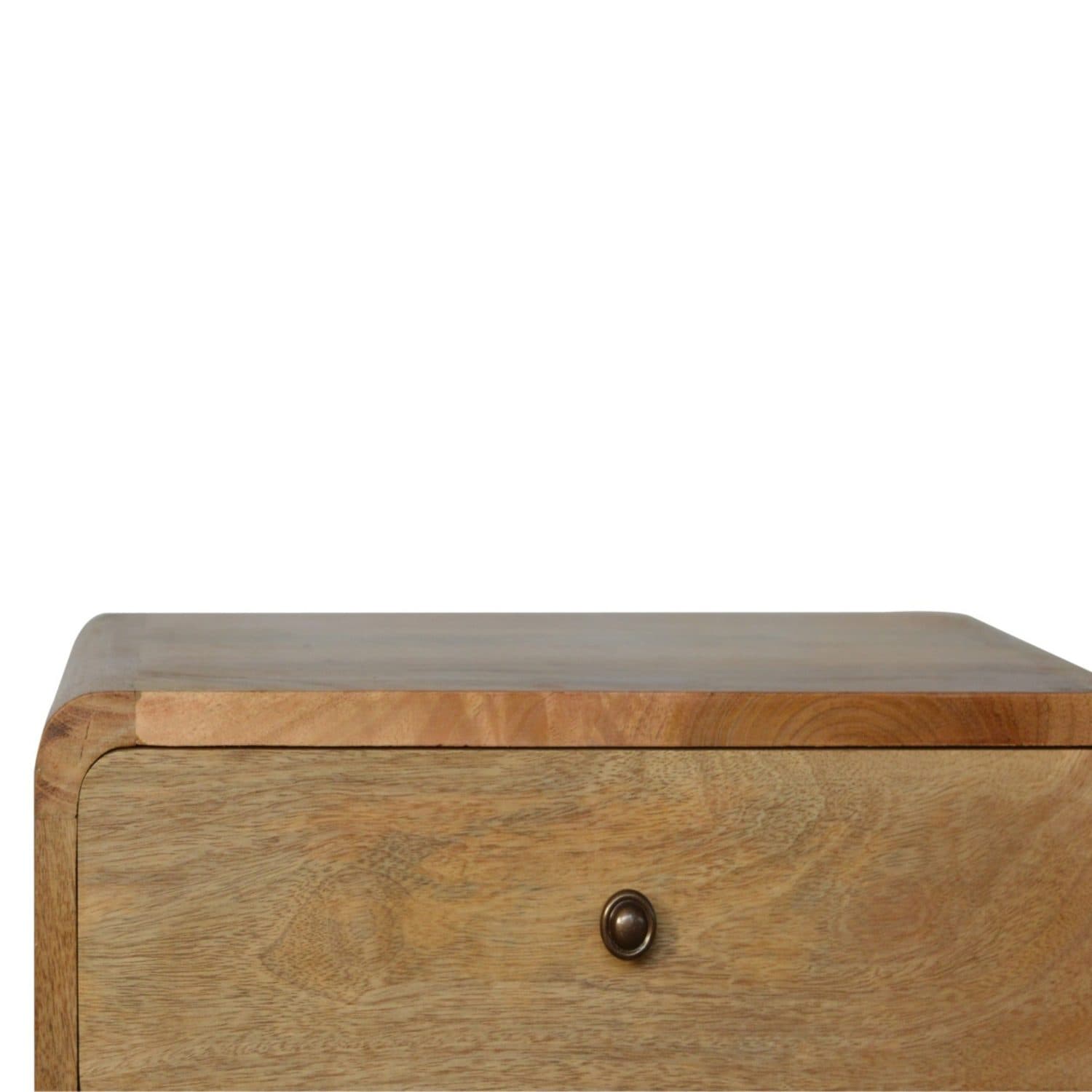 Curved Solid Wood Bedside Table - image 4