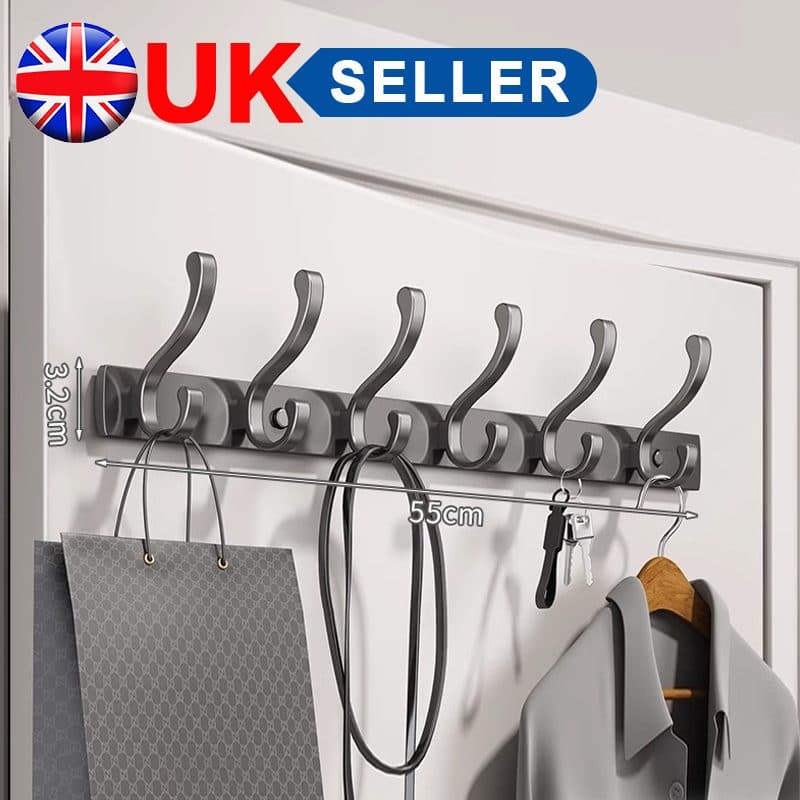 Slim 12 hook wall rack for coats, bags and keys - image 10