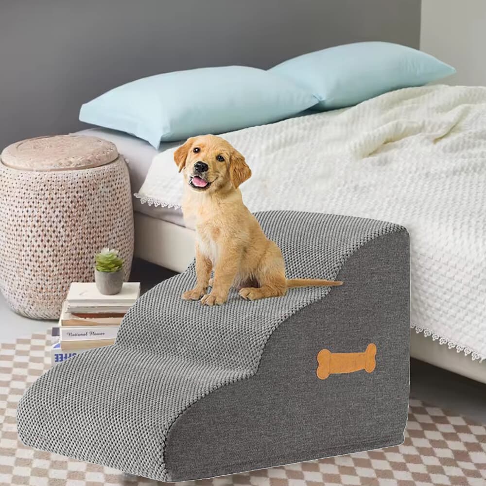 Foam Pet Stairs That Give Smaller and Older Pets Safe Access - Default