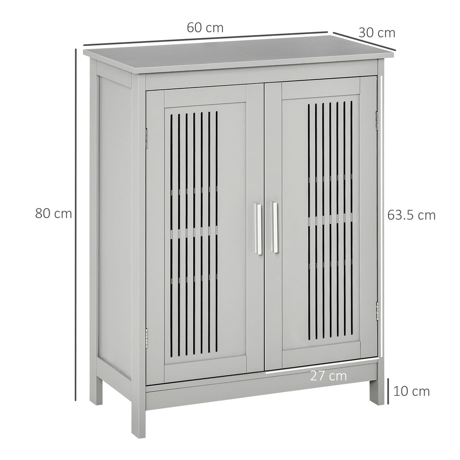 Double-Door Grey Bathroom Cabinet That Sits Well Anywhere - image 1