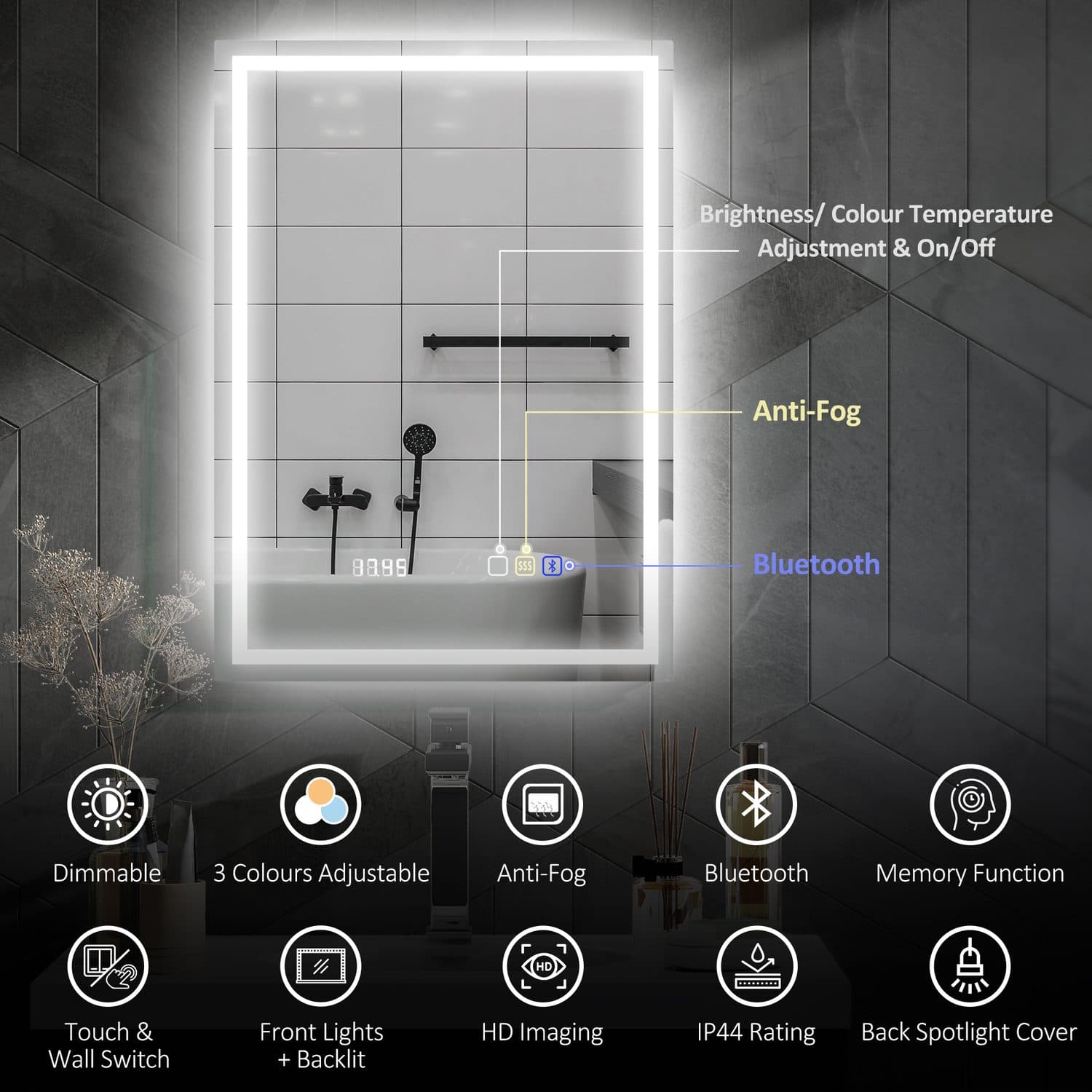 Smart LED Bathroom Mirror - image 3