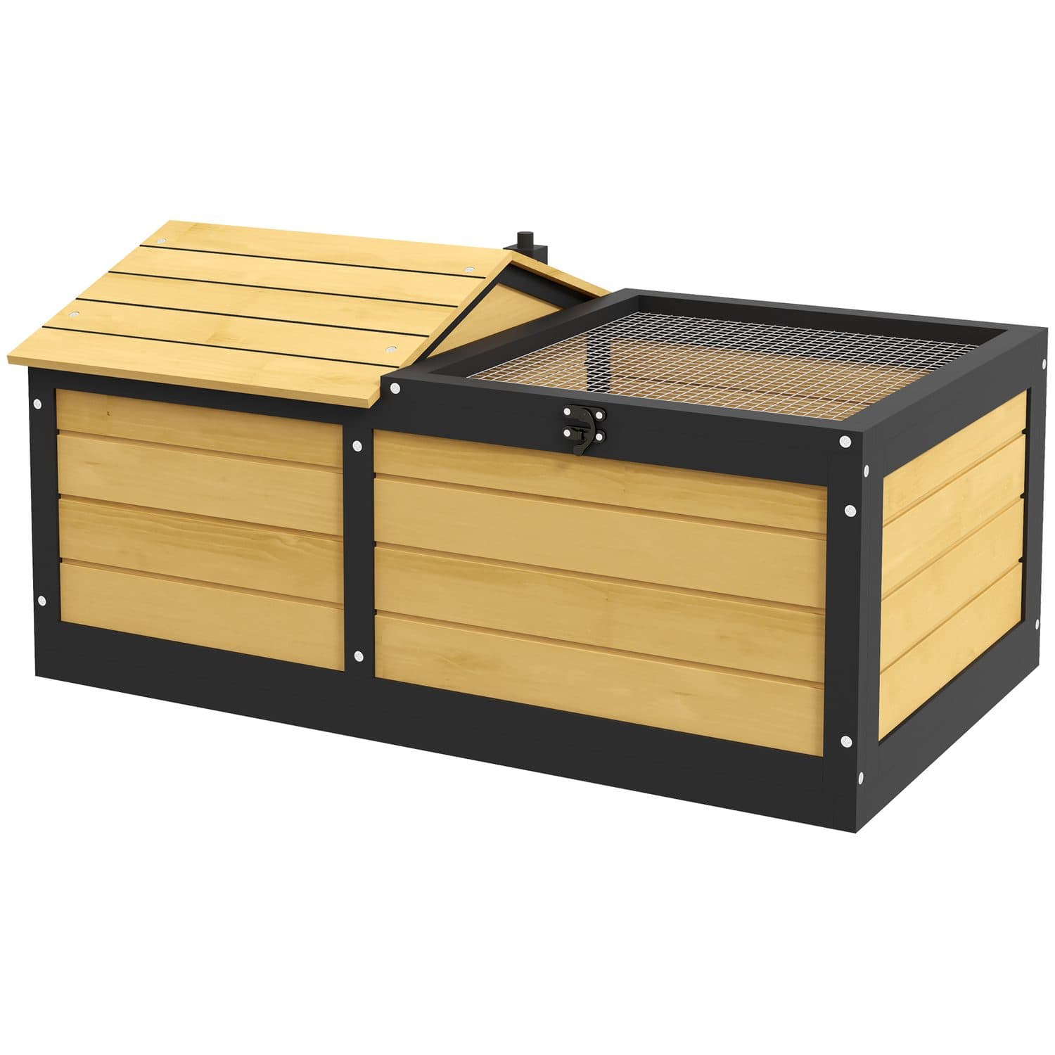 PawHut Wooden Tortoise House and Shelter