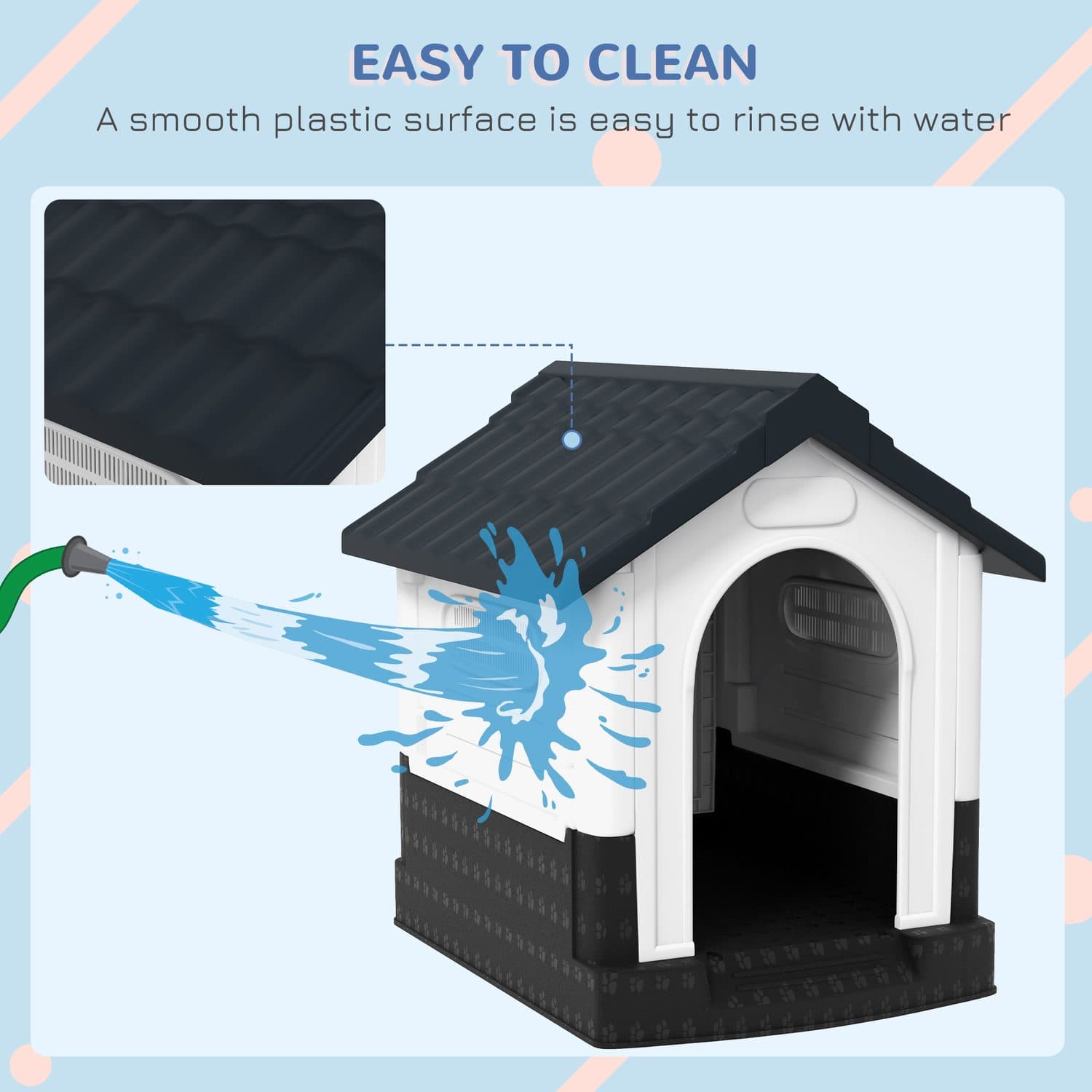 PawHut Plastic Dog Kennel for Garden & Patio Use - image 4