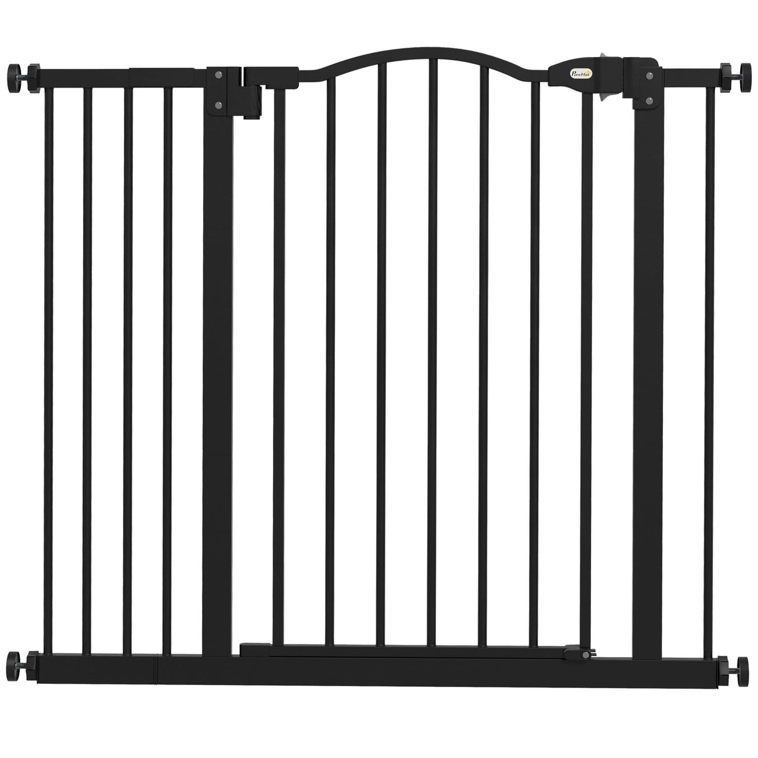 PawHut Adjustable Metal Pet Gate With Auto-Close Door