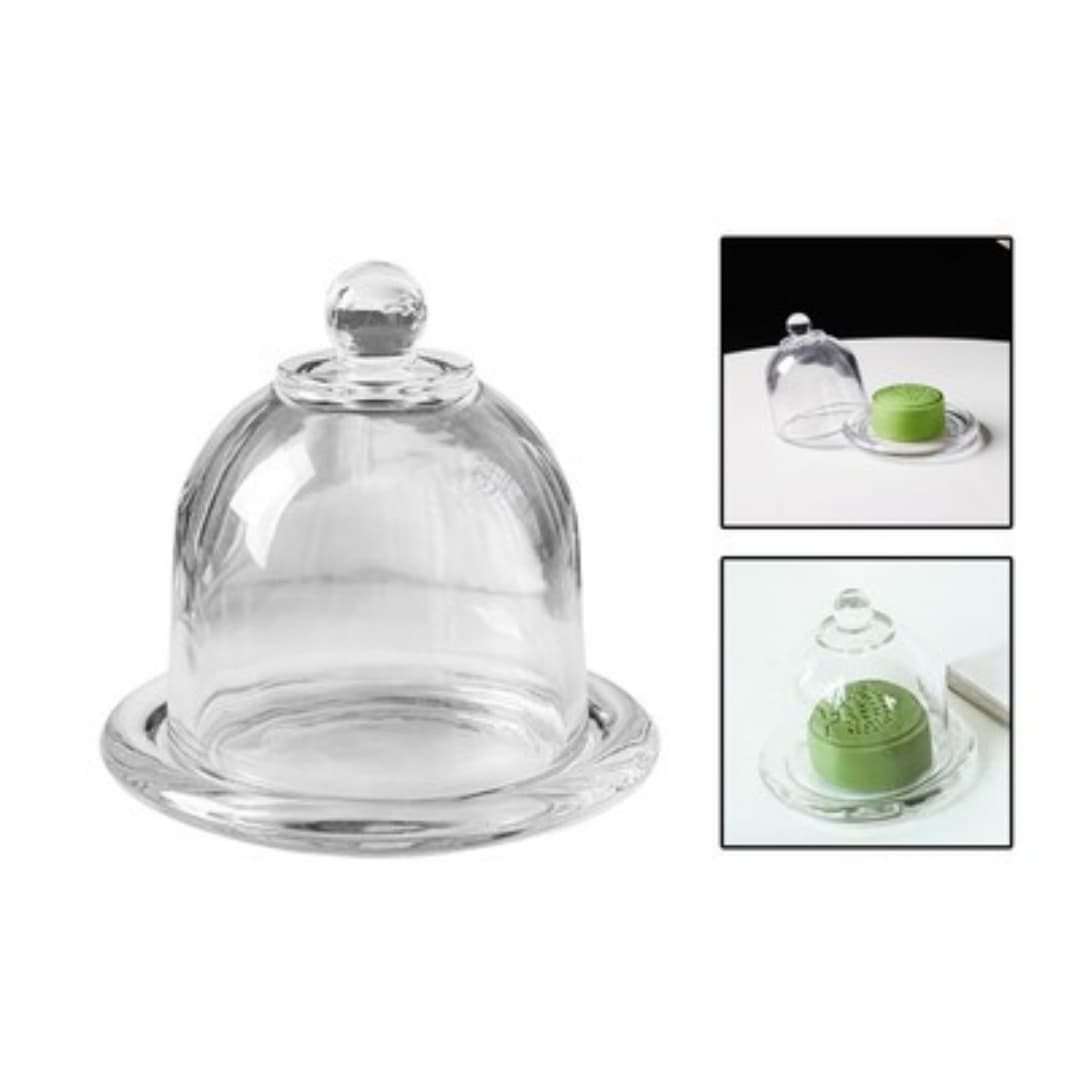 Glass Cake Stand with Cloche Dome for Elegant Displays - image 2