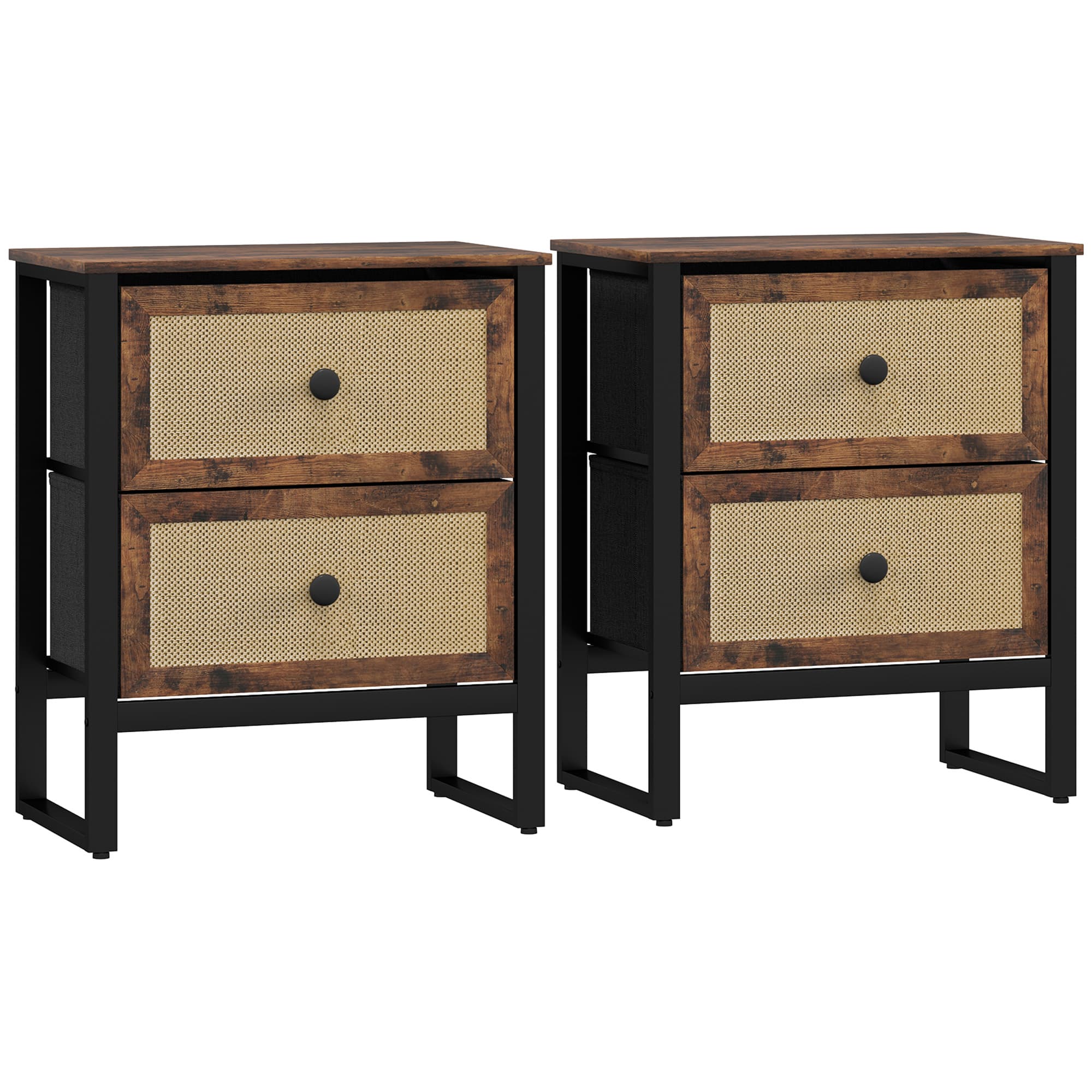 Rustic Industrial Bedside Tables
