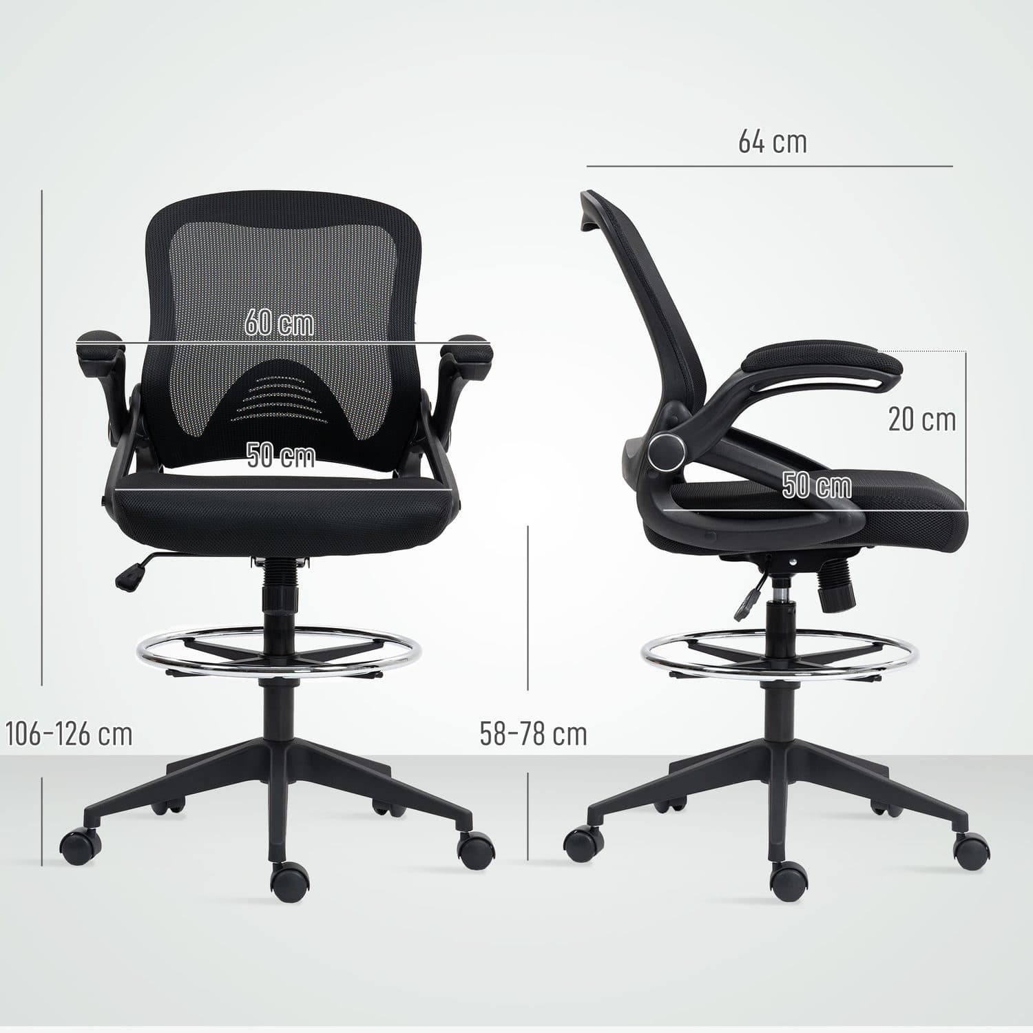 Vinsetto Drafting Chair - image 4