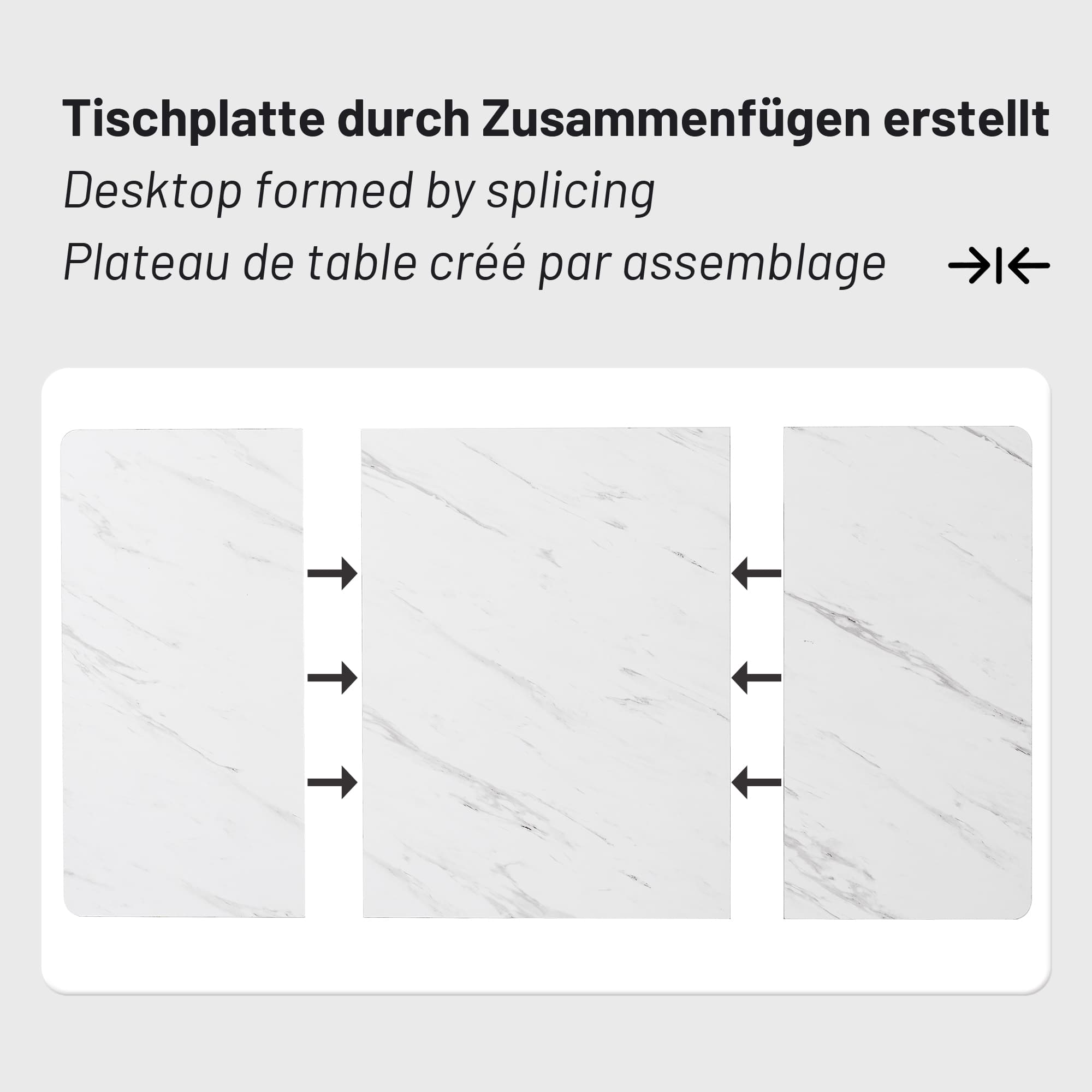 Modern Marble Effect Dining Table for Kitchen & Living Room - image 4